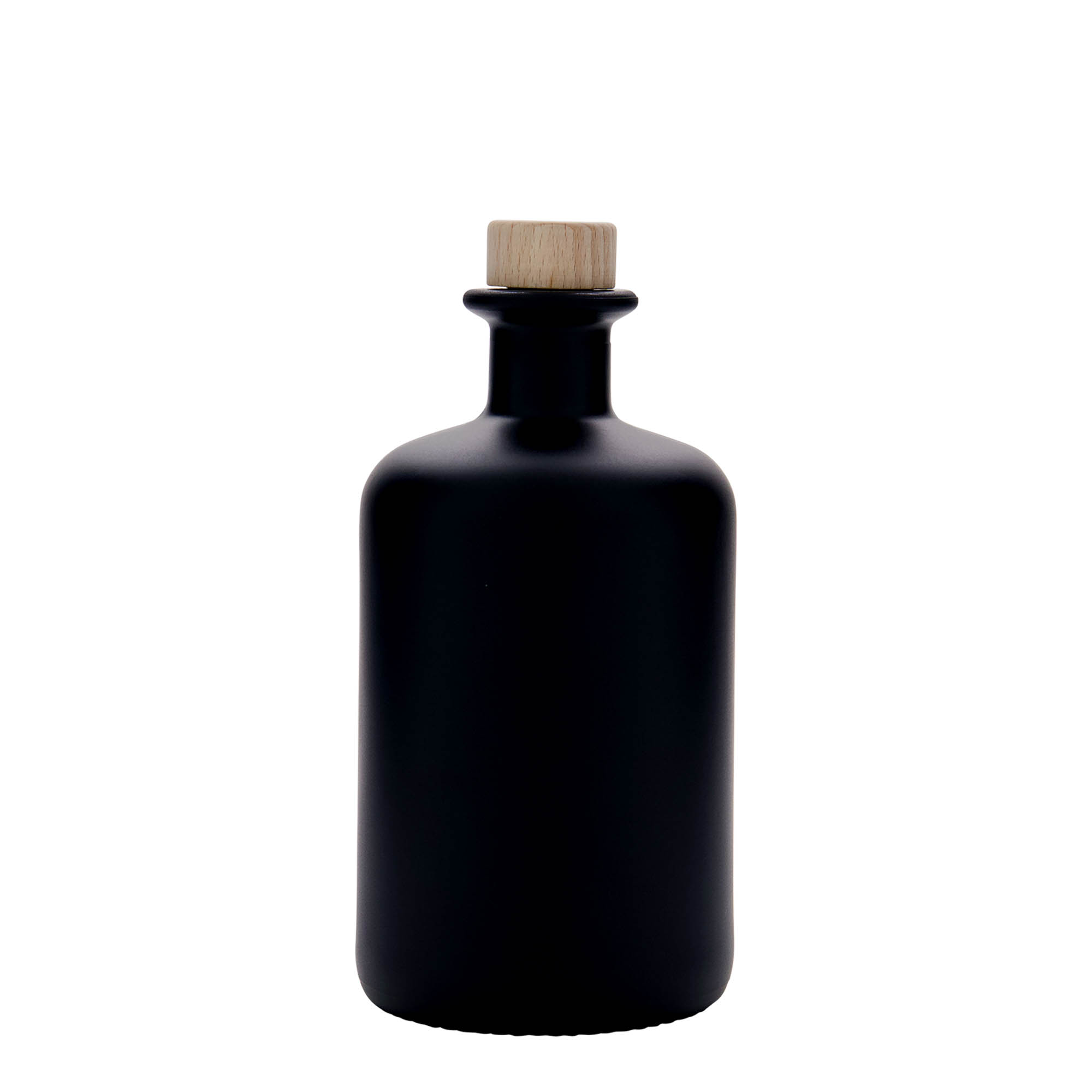 500 ml Glasflasche Apotheker, schwarz, Mündung: Kork 500 ml Glasflasche Apotheker, schwarz, Mündung: Kork