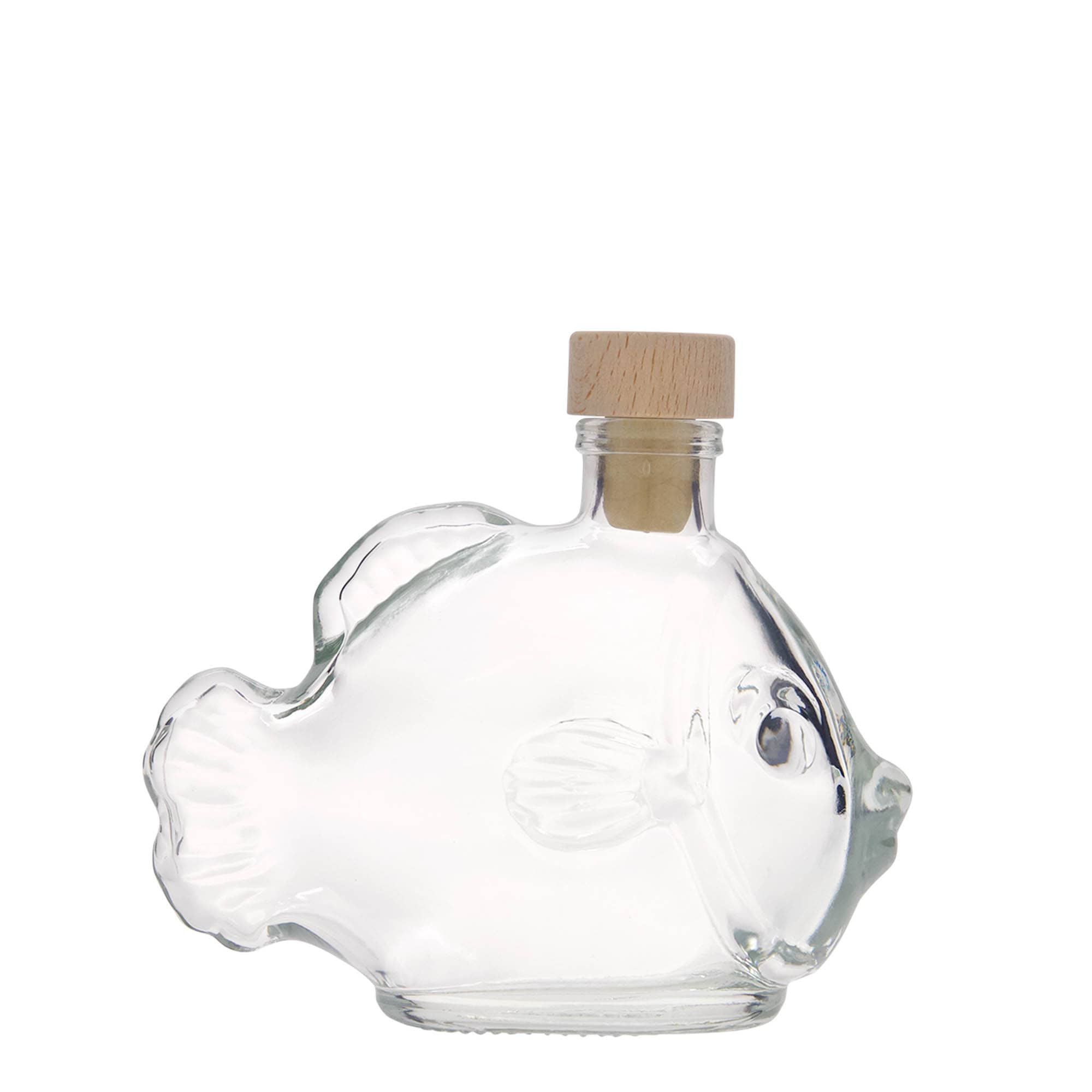 200 ml Glasflasche «Fisch», Mündung: Kork