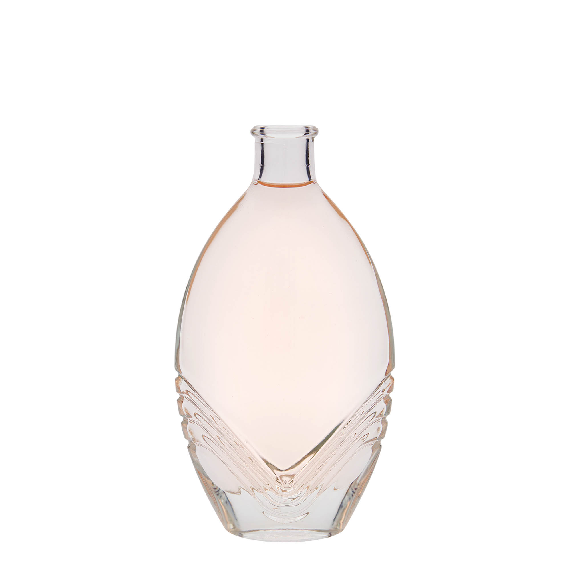 200 ml Glasflasche 'Florence', oval, Mündung: Kork
