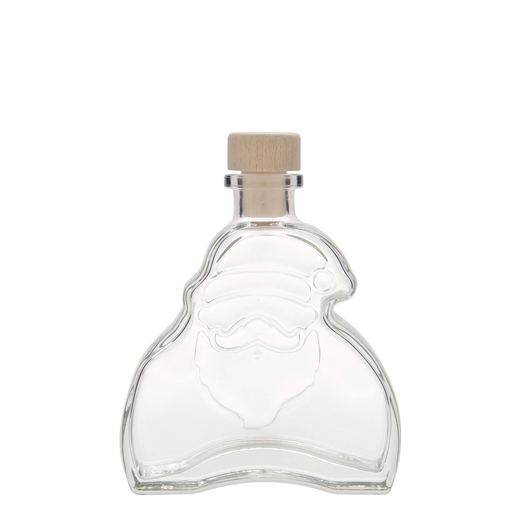 200 ml Glasflasche «Santa Claus», Mündung: Kork