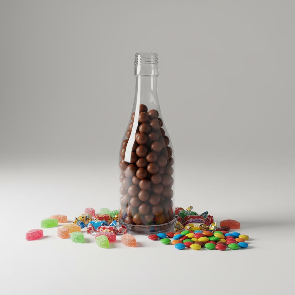 200 ml Glasflasche 'Tannenbaum', Mündung: PP 28