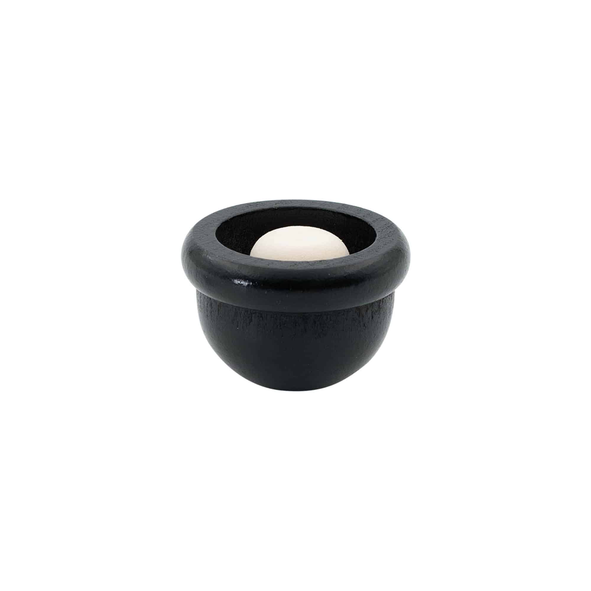Griffkorken 19 mm, Holz/Kunststoff, schwarz, für Mündung: Kork