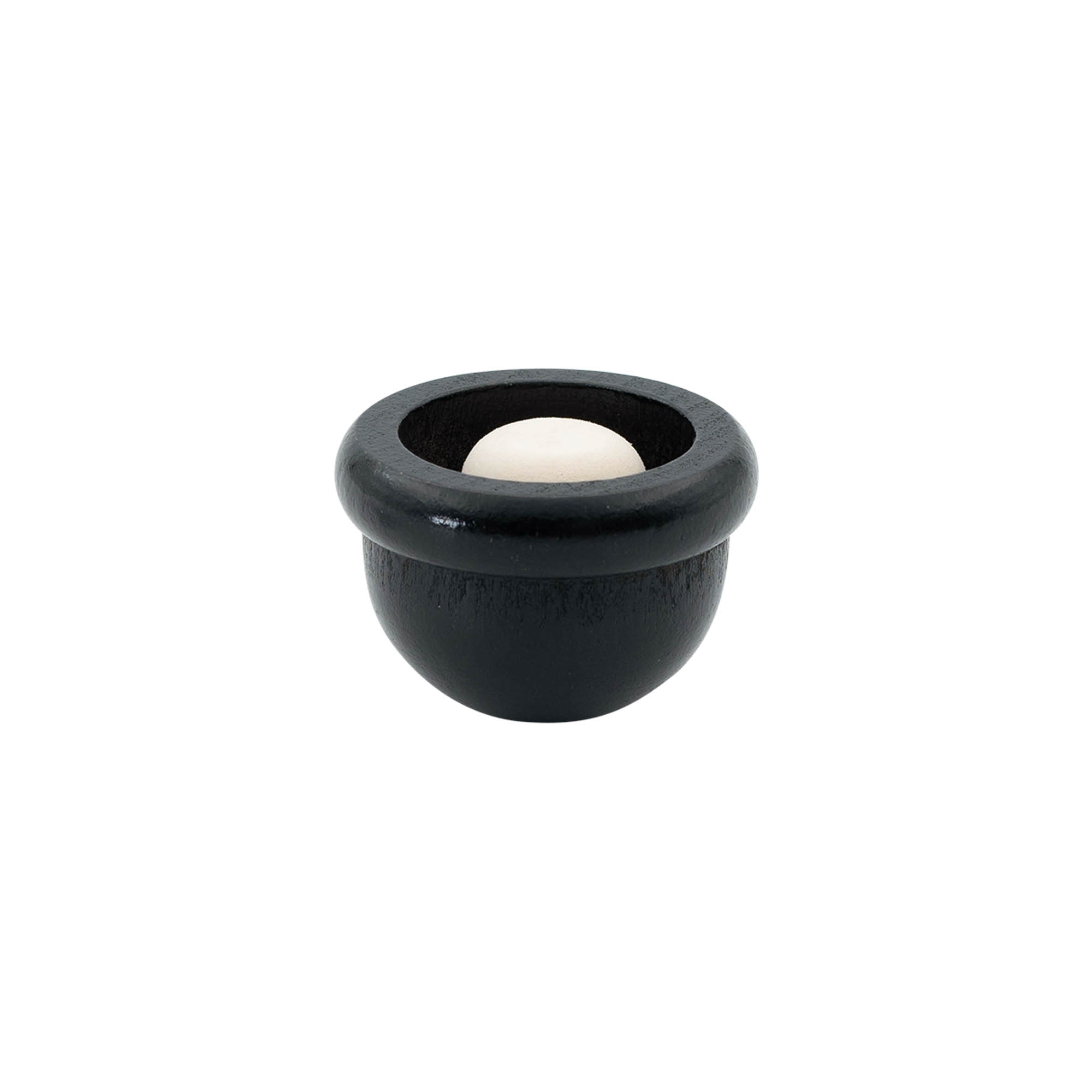 Griffkorken 19 mm «Melone», Holz/PE, schwarz, für Mündung: Kork