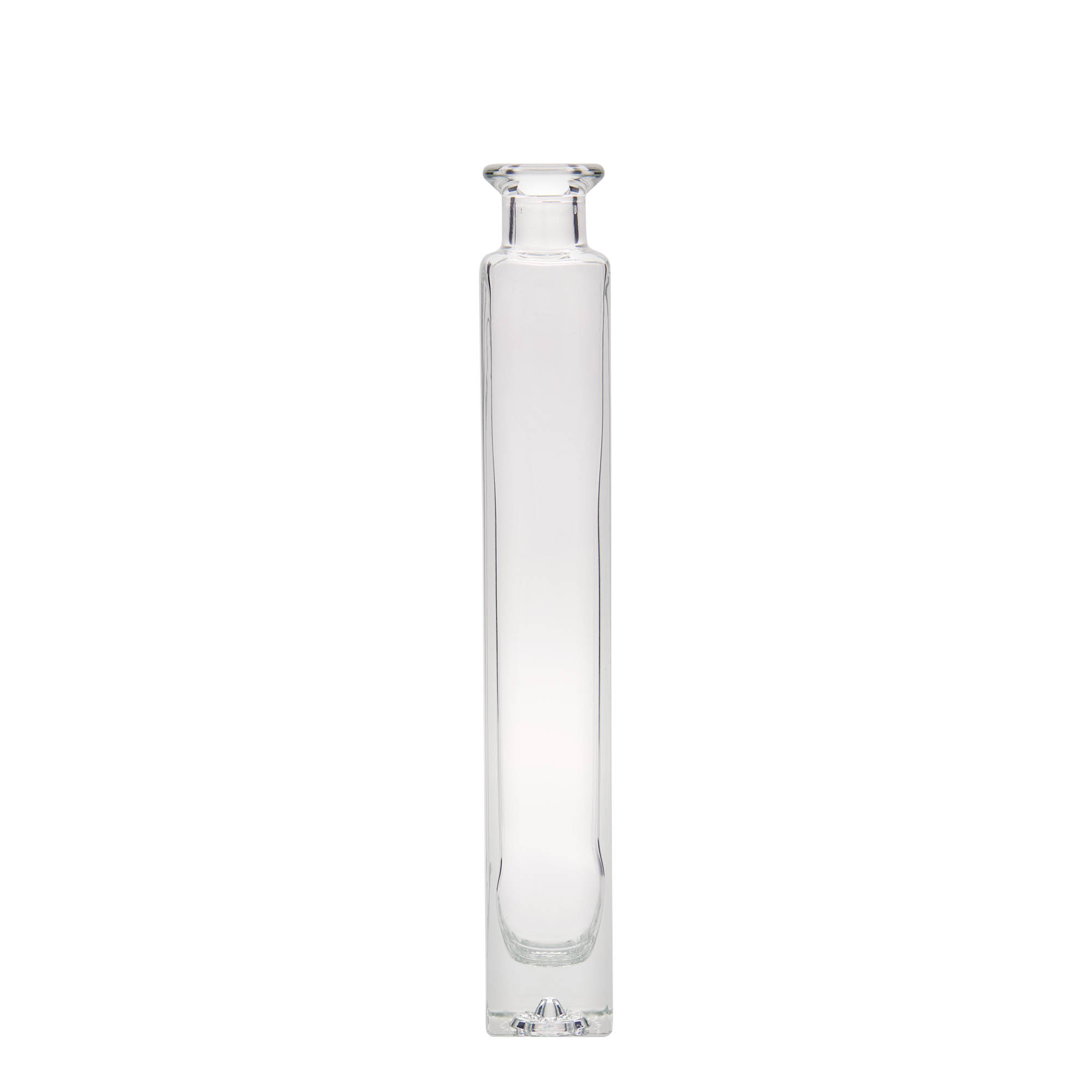 200 ml Glasflasche 'Tommy', quadratisch, Mündung: Kork