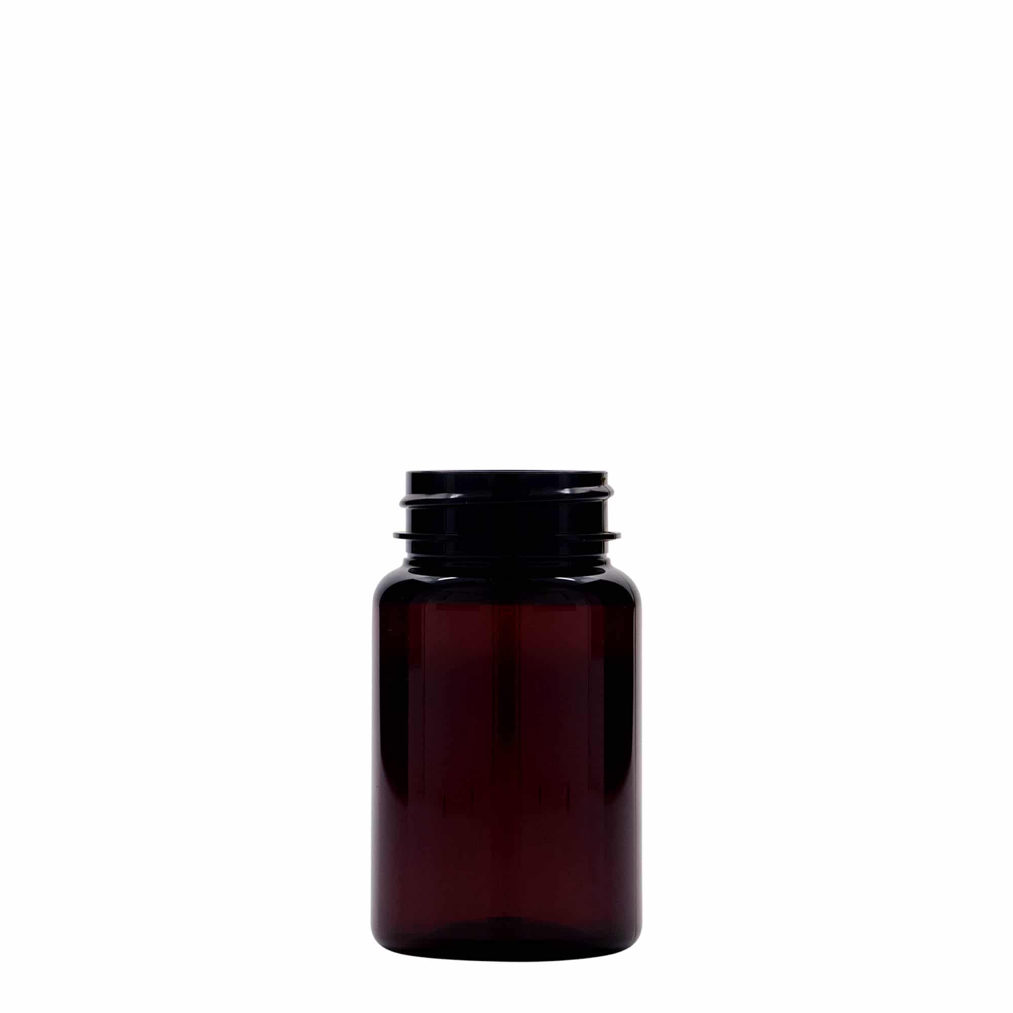75 ml PET-Packer, Kunststoff, braun, Mündung: 38/400