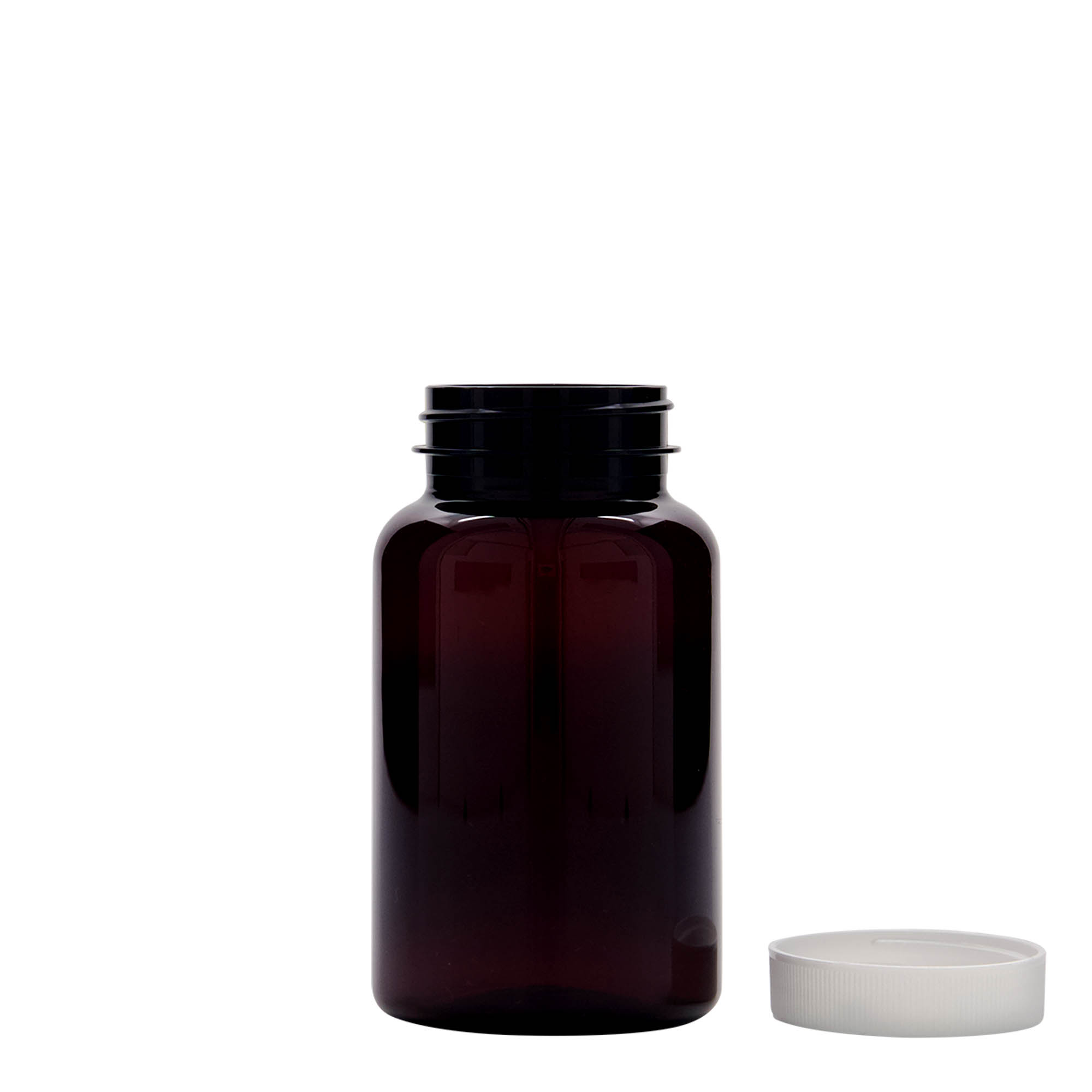 200 ml PET-Packer, Kunststoff, braun, Mündung: 45/400