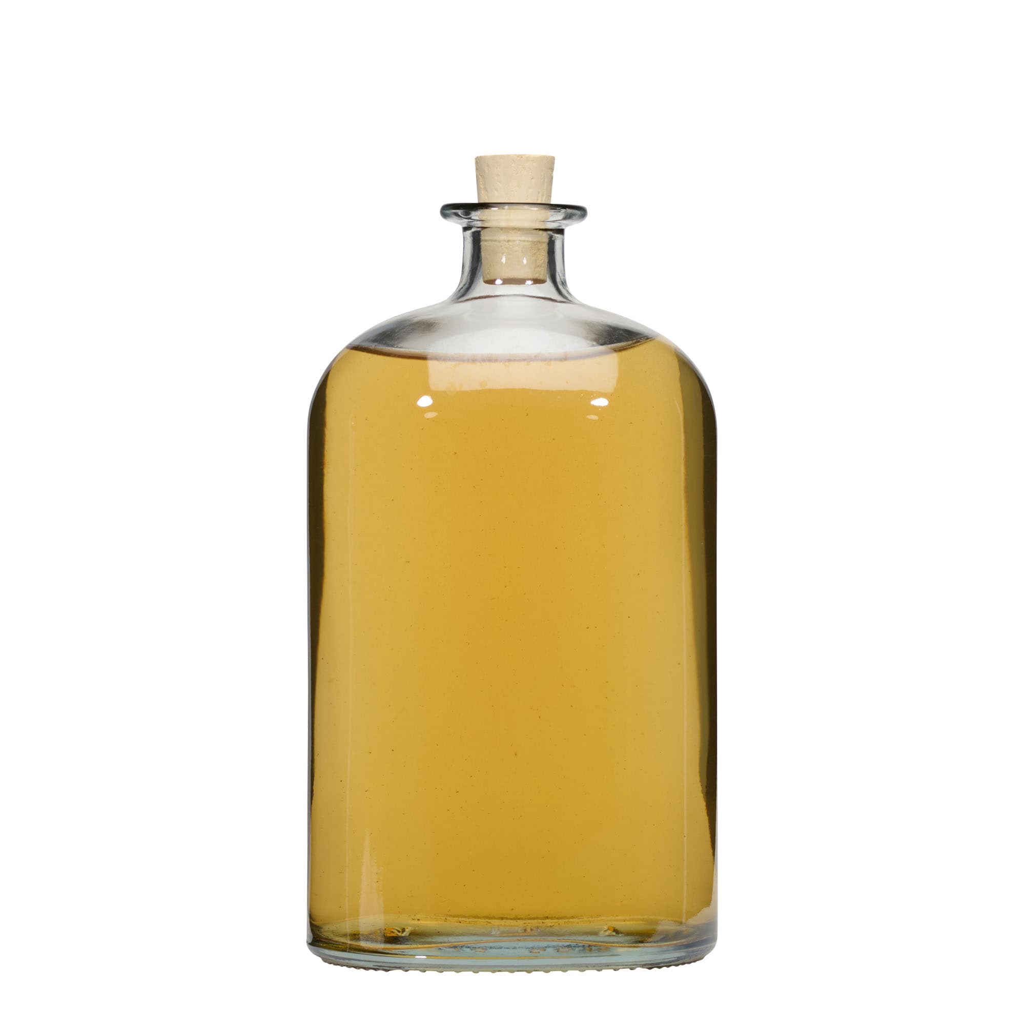 1.000 ml Glasflasche «Dundee», oval, Mündung: Kork