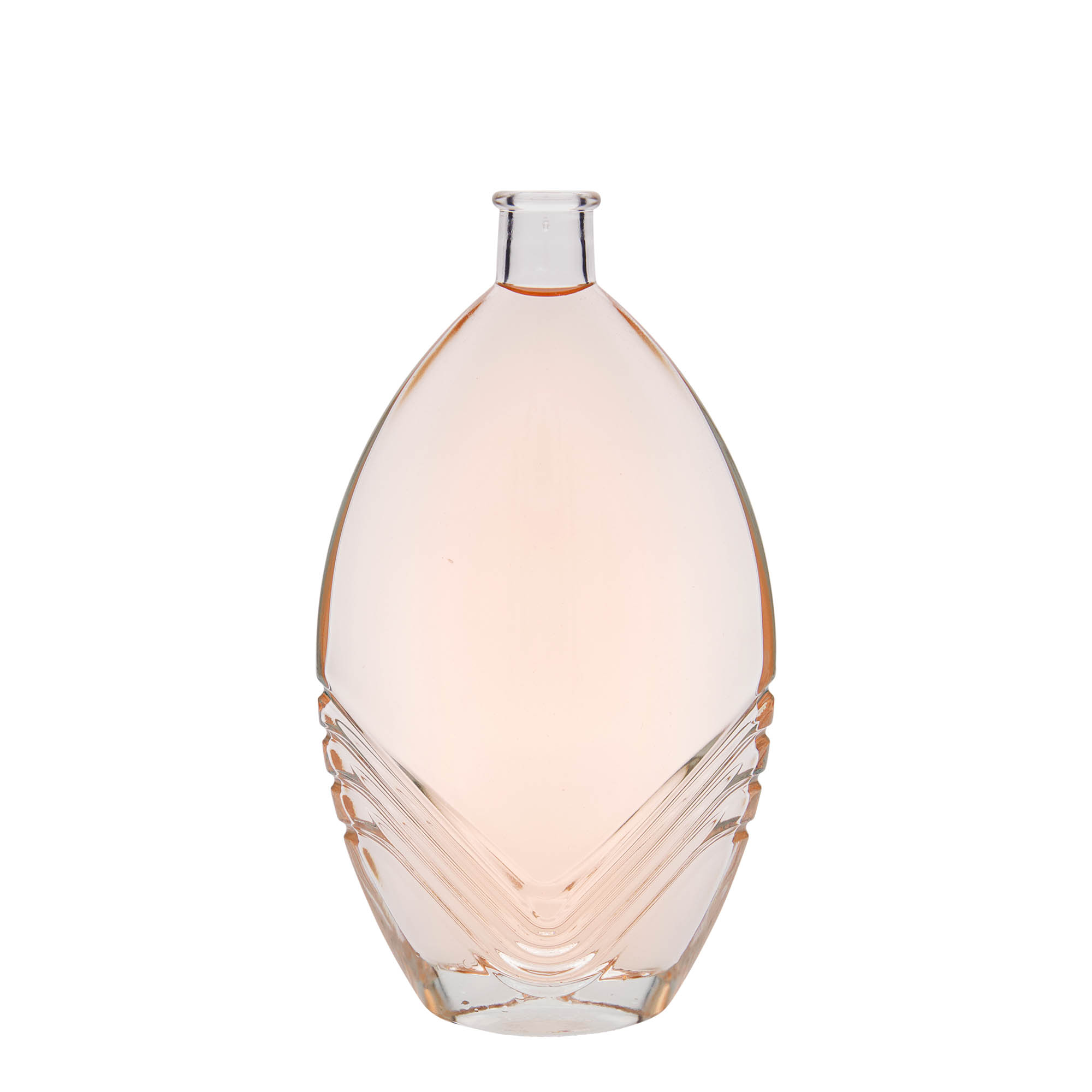 500 ml Glasflasche 'Florence', oval, Mündung: Kork 500 ml Glasflasche 'Florence', oval, Mündung: Kork