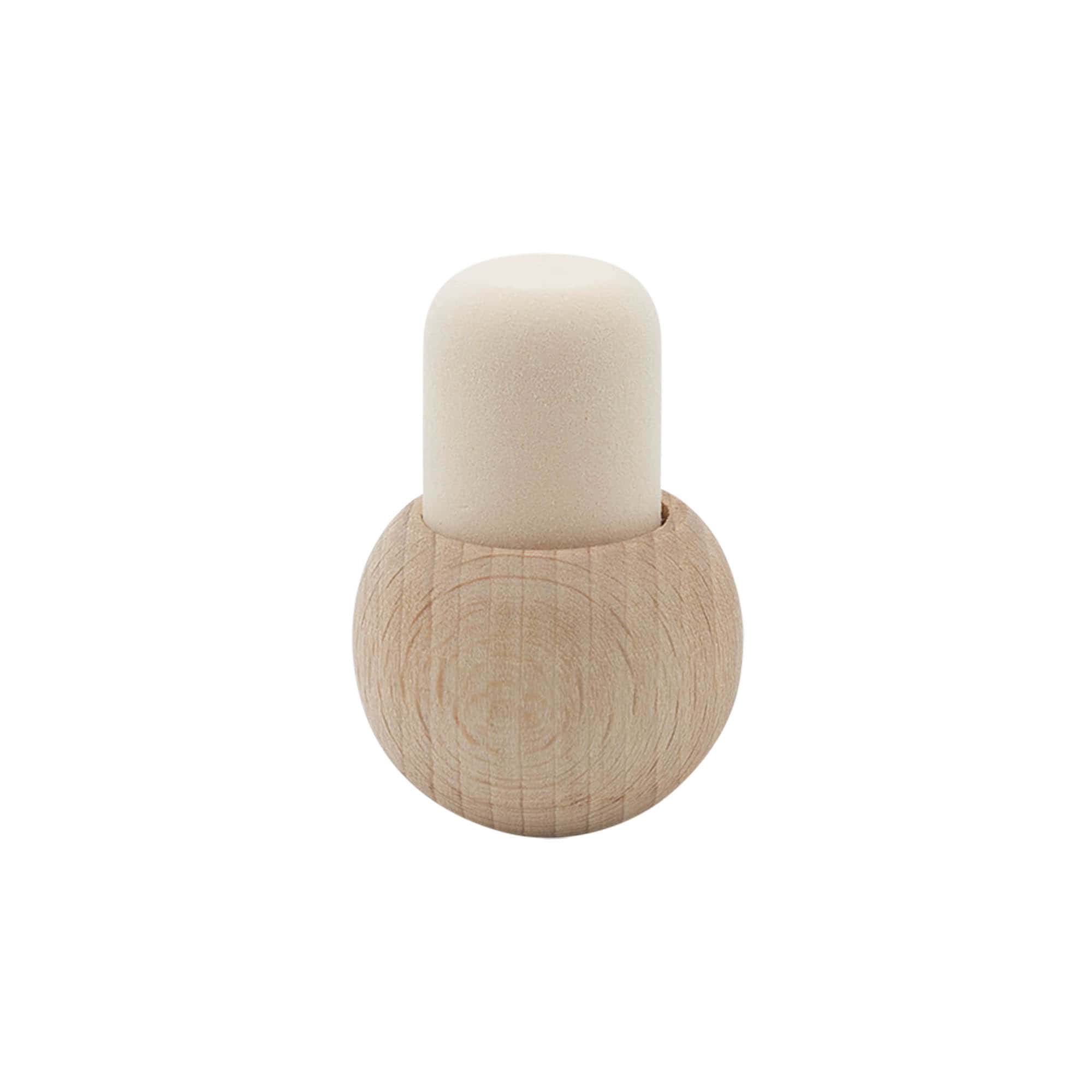 Griffkorken 19 mm «Kugel», Holz/Kunststoff, für Mündung: Kork