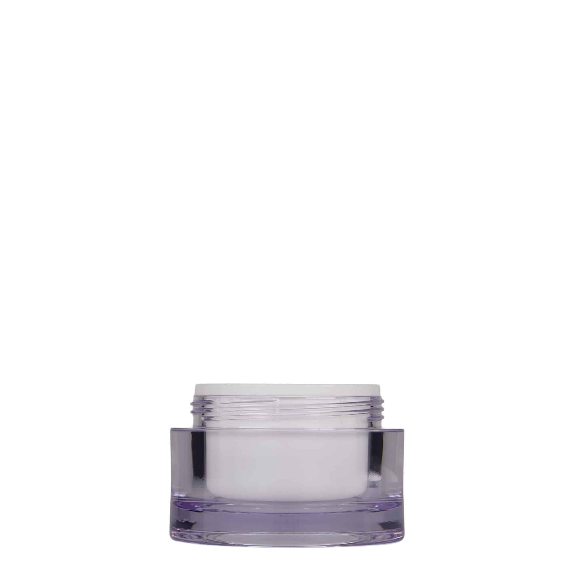 50 ml Tiegel, SAN-Kunststoff, weiss, Mündung: Schraubverschluss