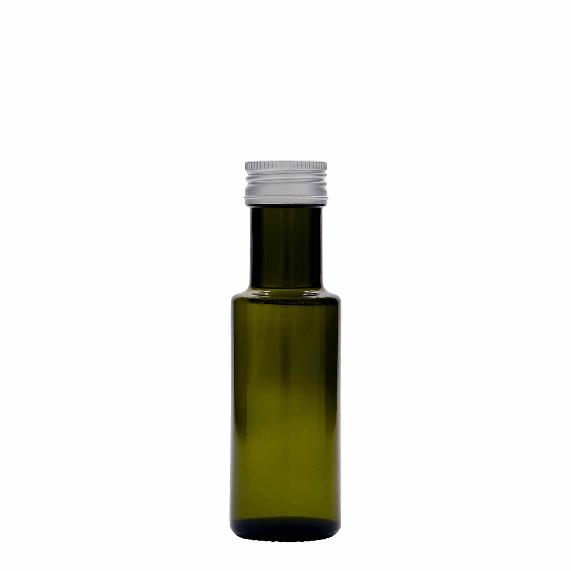 100 ml Glasflasche «Dorica», antikgrün, Mündung: PP 31,5