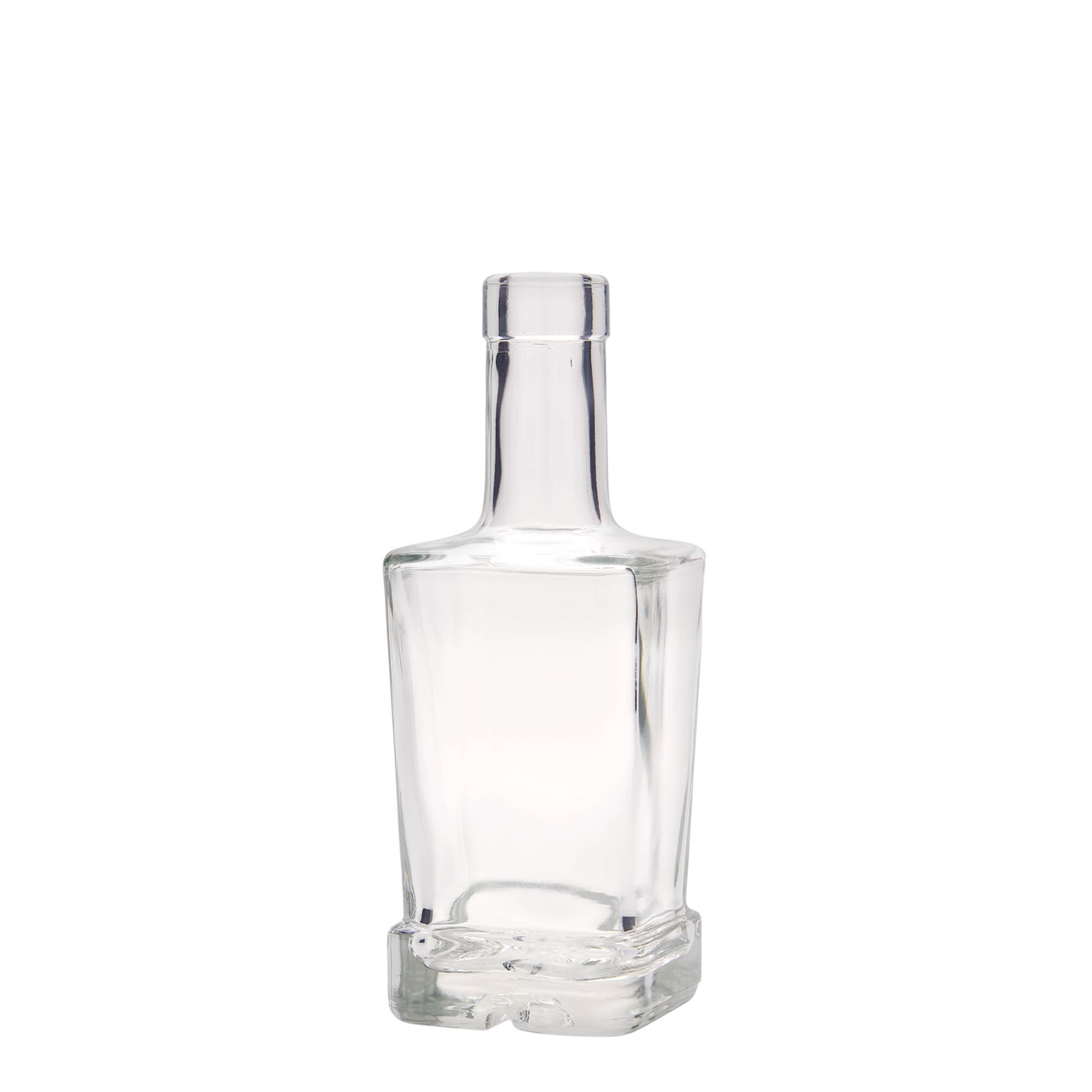 250 ml Glasflasche 'Rene', quadratisch, Mündung: Kork 250 ml Glasflasche 'Rene', quadratisch, Mündung: Kork