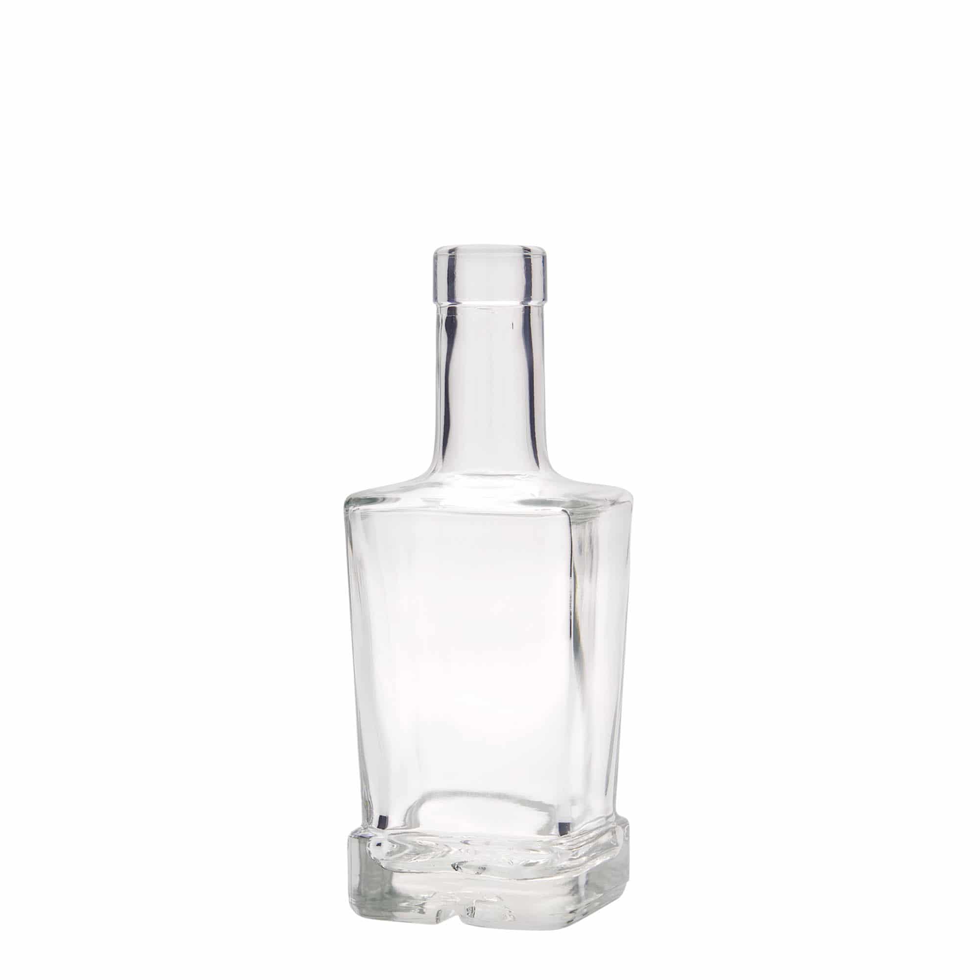 250 ml Glasflasche «Rene», quadratisch, Mündung: Kork