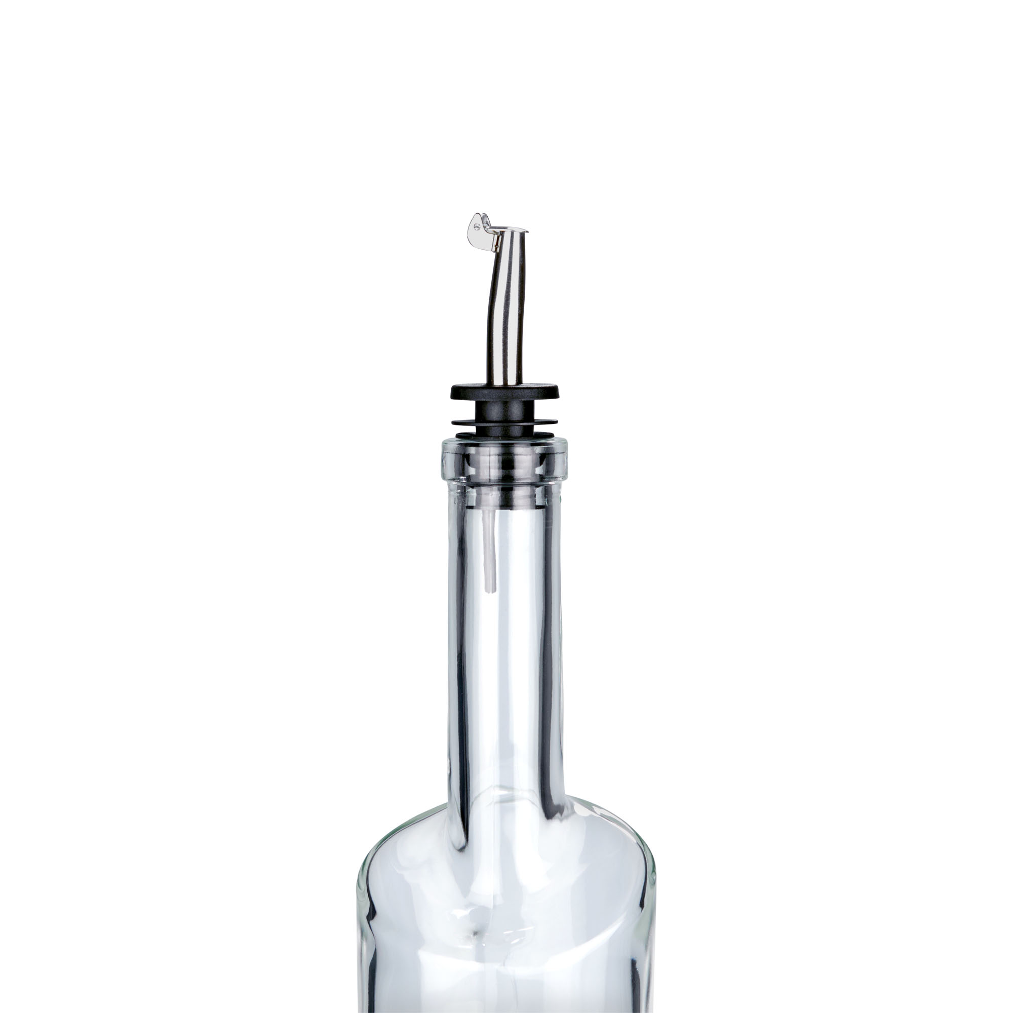 Ausgiesser Inox mit Metallklappe, Edelstahl, silber