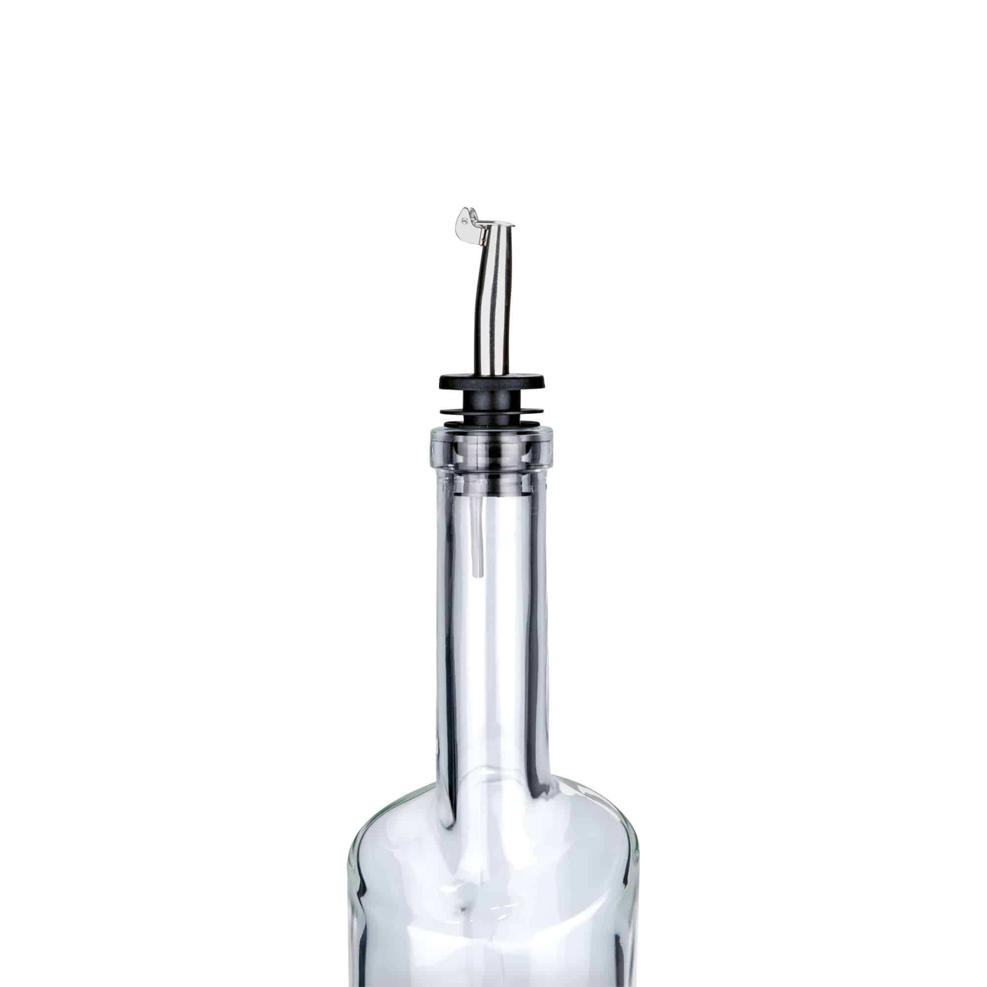 Ausgiesser Inox mit Metallklappe, Edelstahl, silber