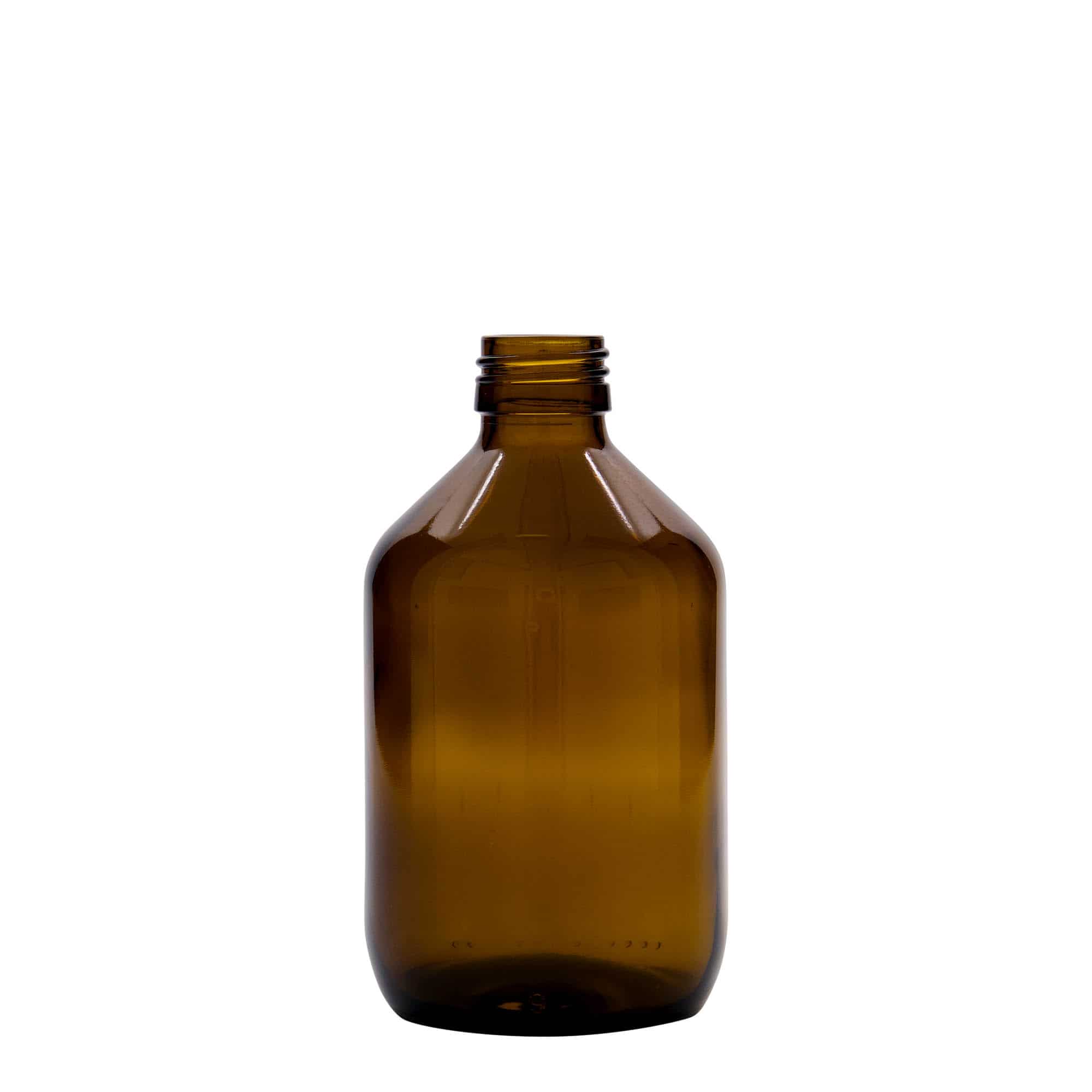 300 ml Medizinflasche, braun, Glas, Mündung: PP 28 300 ml Medizinflasche, braun, Glas, Mündung: PP 28