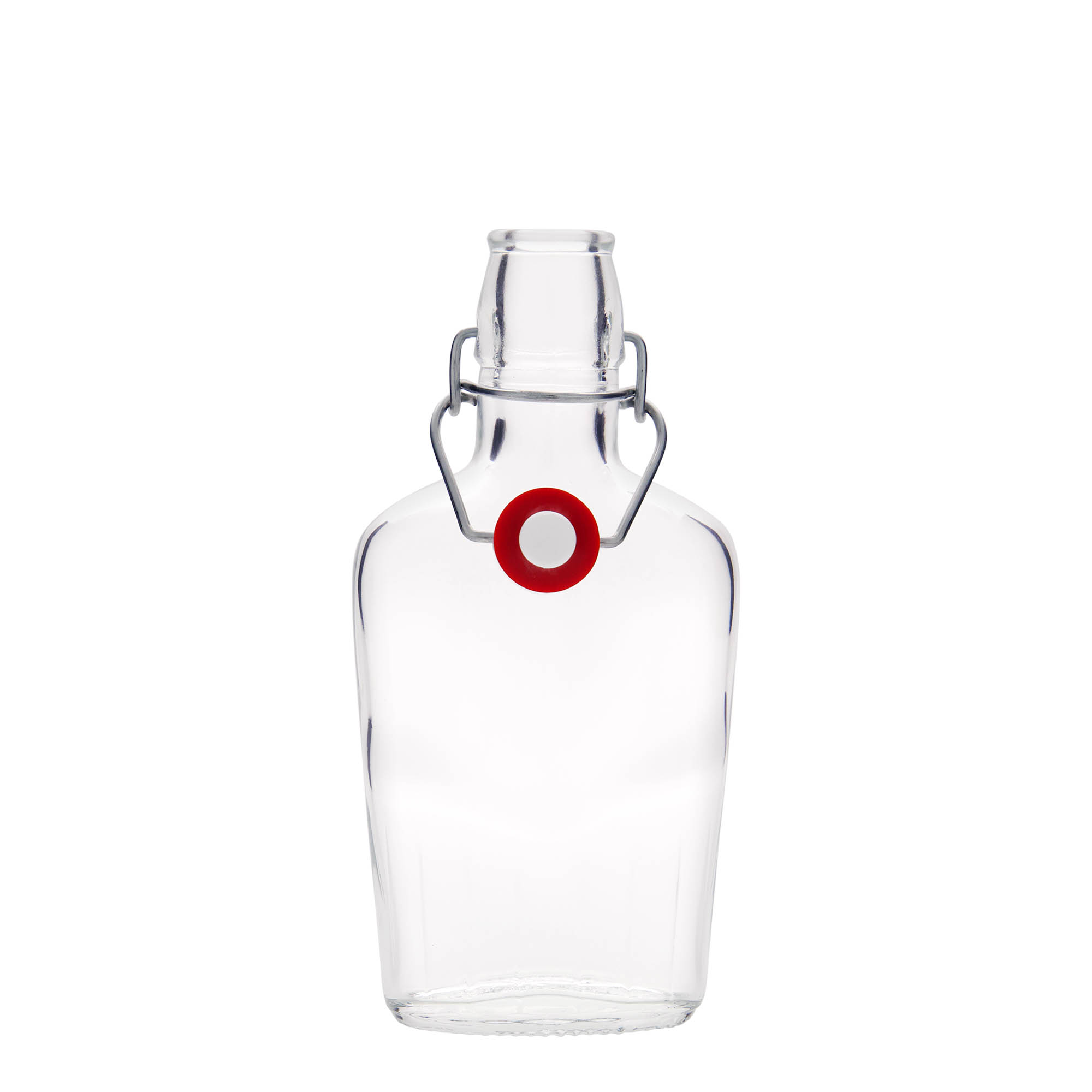 250 ml Glasflasche 'Fiaschetta', oval, Mündung: Bügelverschluss 250 ml Glasflasche 'Fiaschetta', oval, Mündung: Bügelverschluss