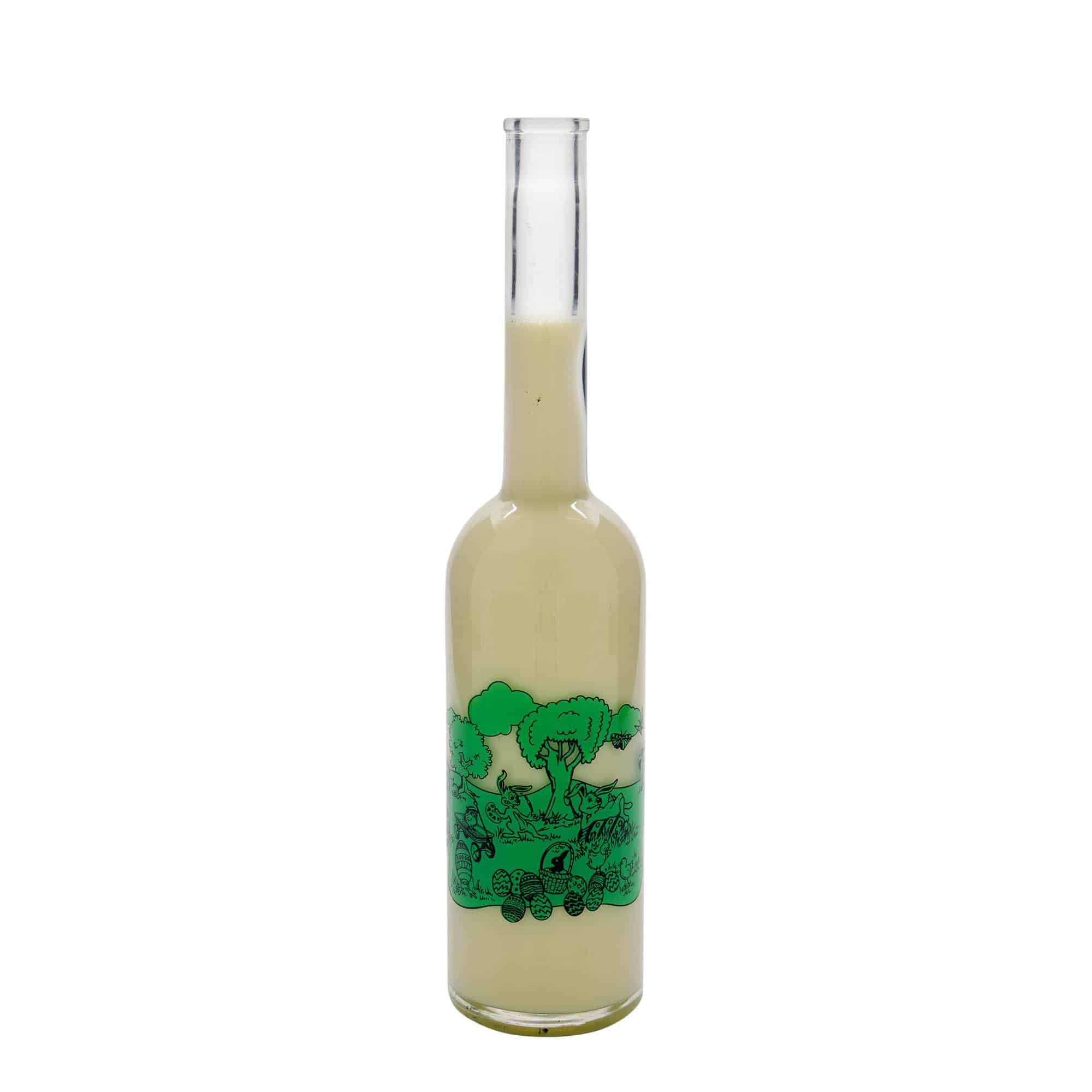 500 ml Glasflasche «Opera», Motiv: Frohe Ostern, Mündung: Kork