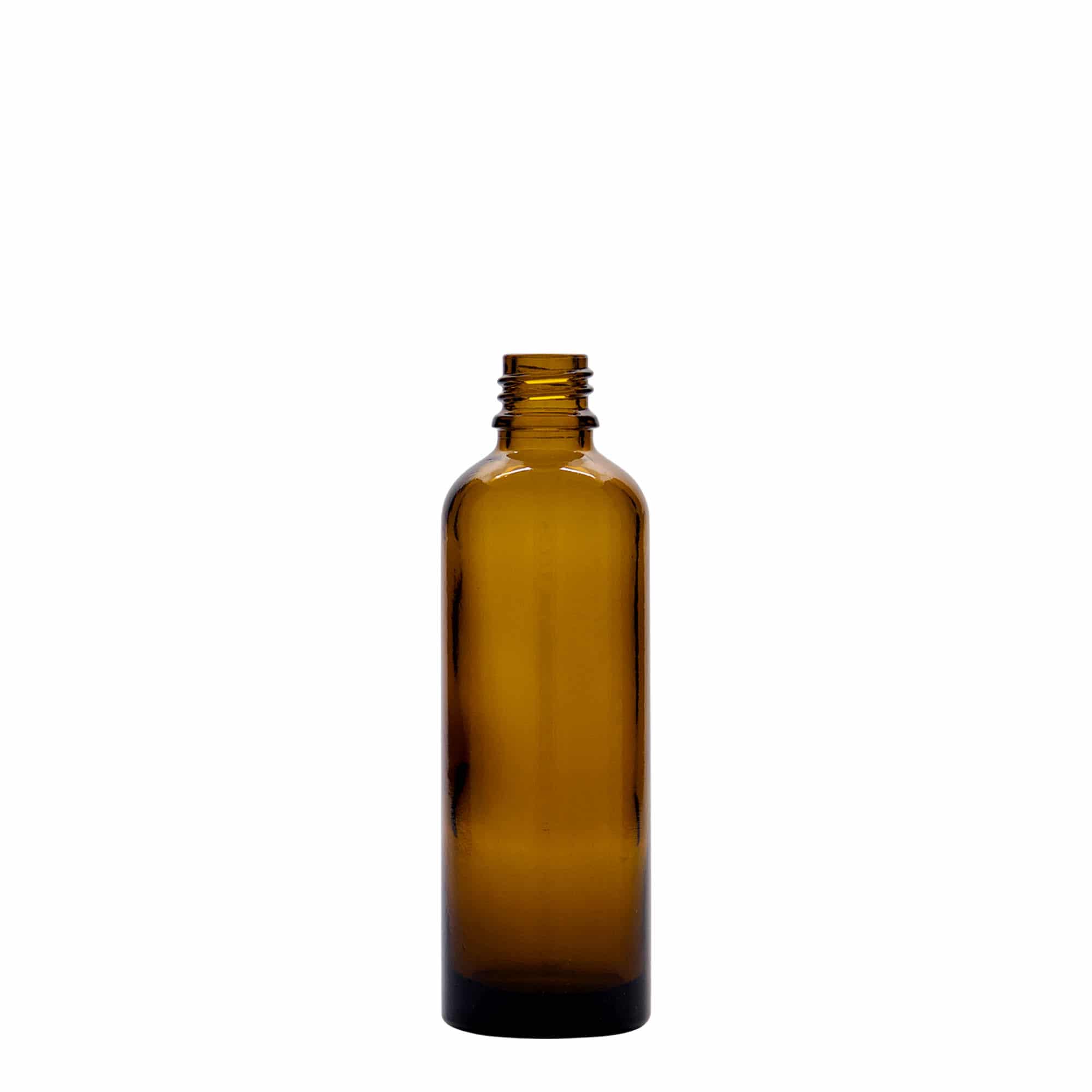 75 ml Medizinflasche, Glas, braun, Mündung: DIN 18 75 ml Medizinflasche, Glas, braun, Mündung: DIN 18