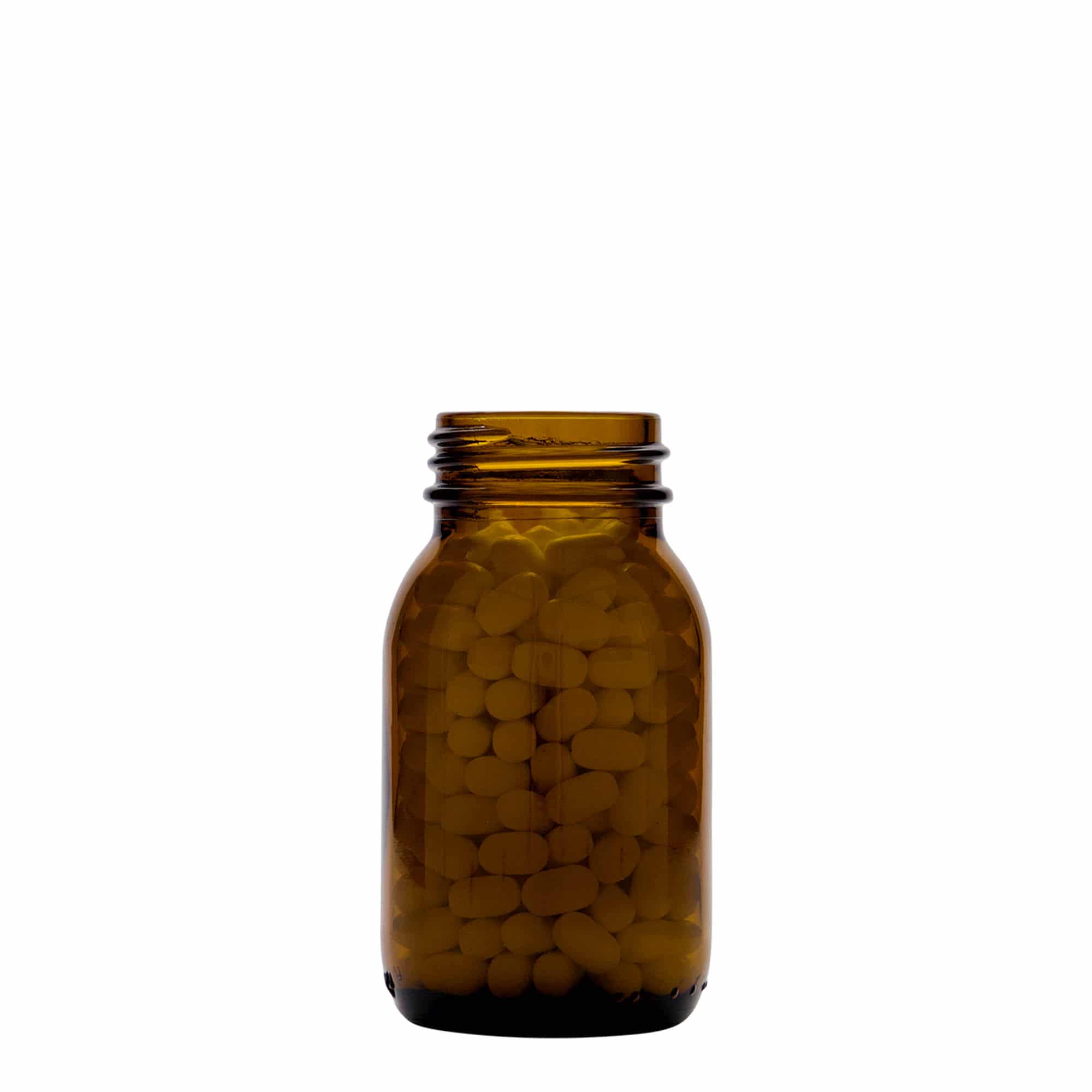 125 ml Weithalsglas, braun, Mündung: DIN 40 125 ml Weithalsglas, braun, Mündung: DIN 40