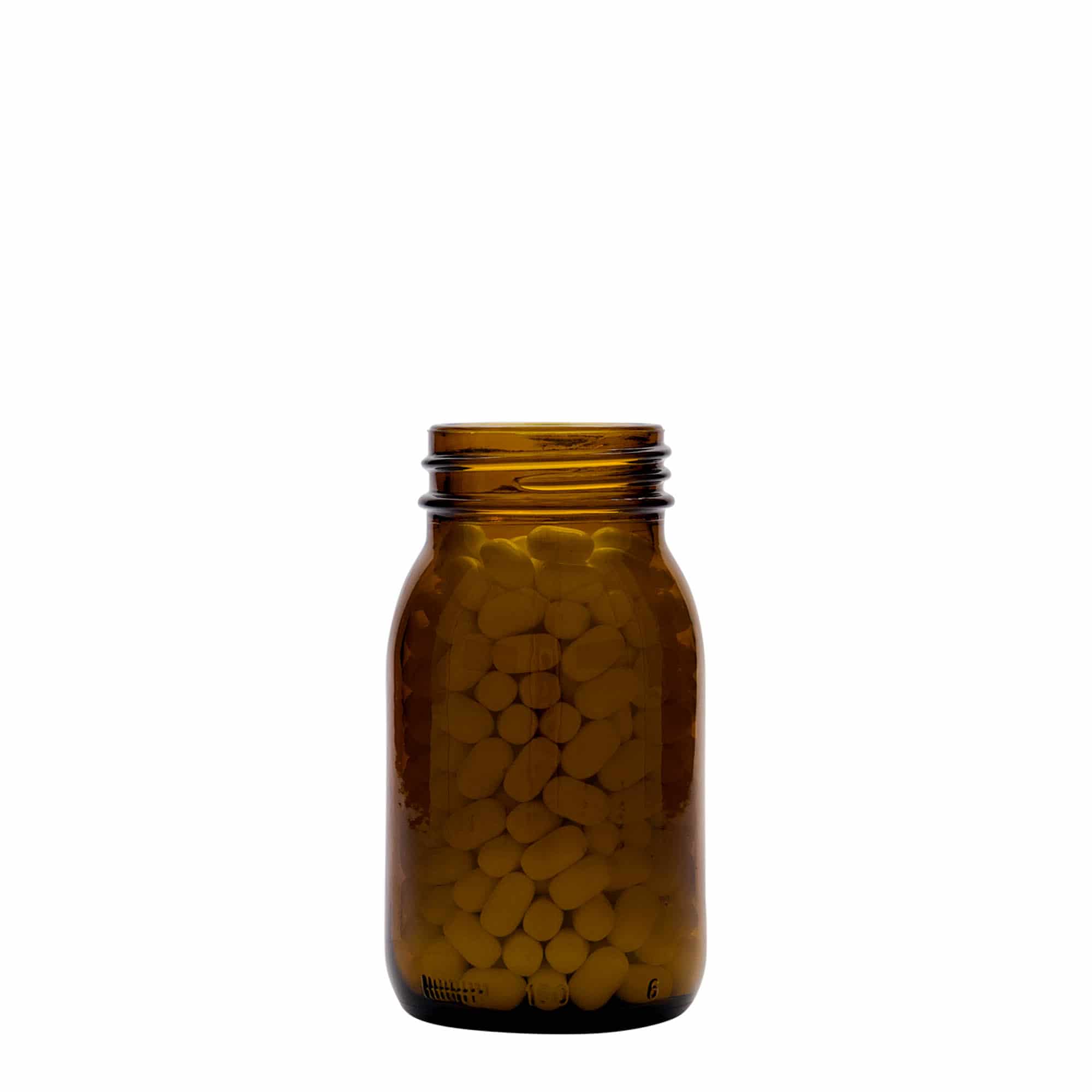 150 ml Weithalsglas, braun, Mündung: DIN 45