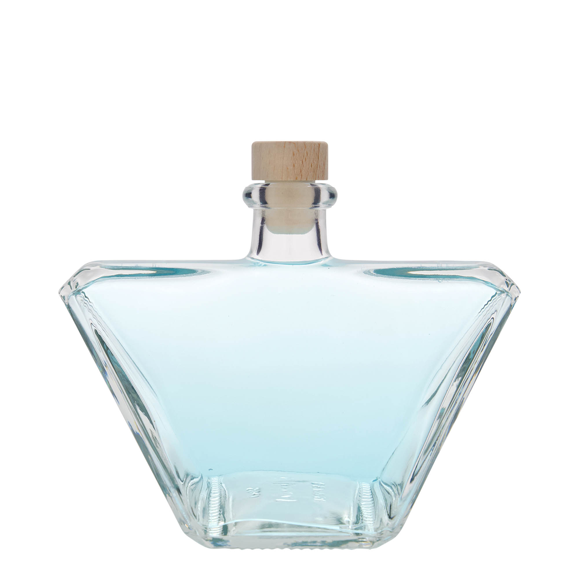 500 ml Glasflasche «Charly», rechteckig, Mündung: Kork