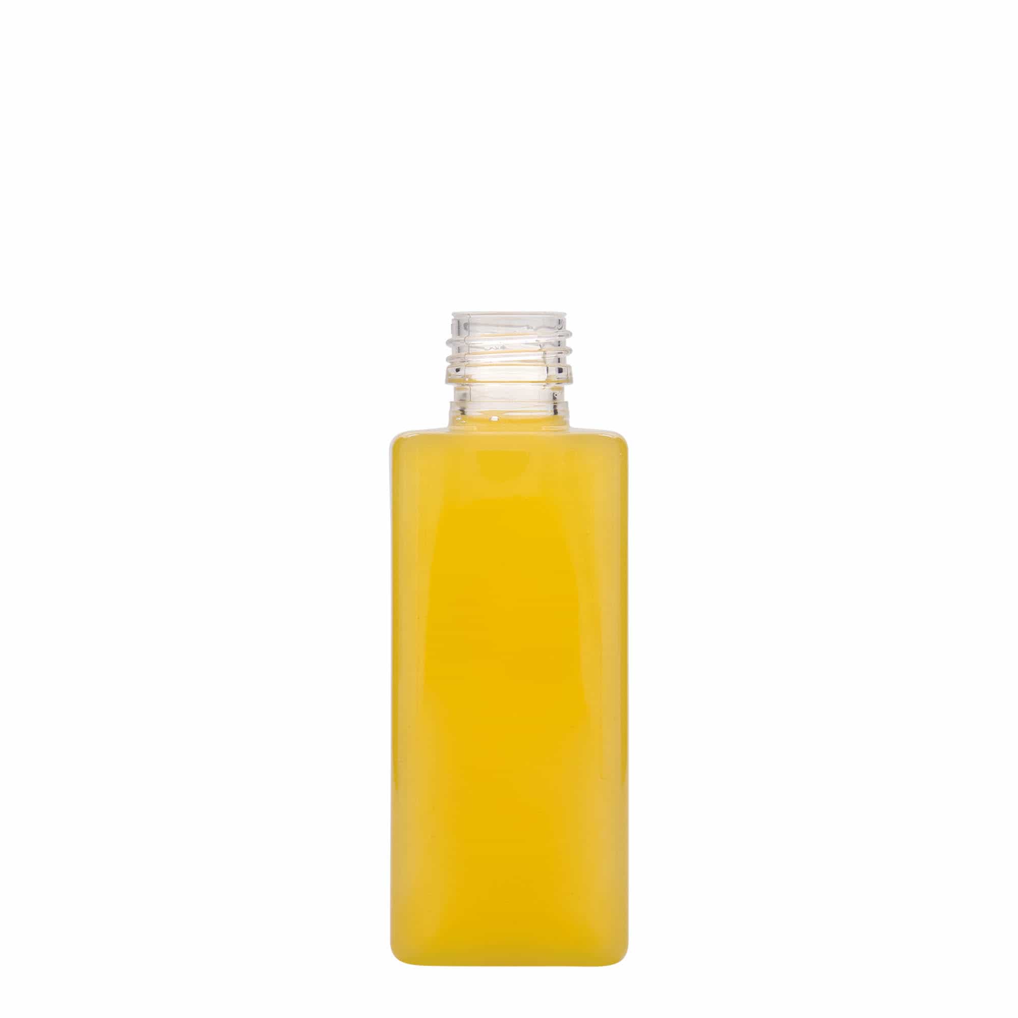 250 ml PET-Flasche 'Karl', quadratisch, Kunststoff, Mündung: PP 28
