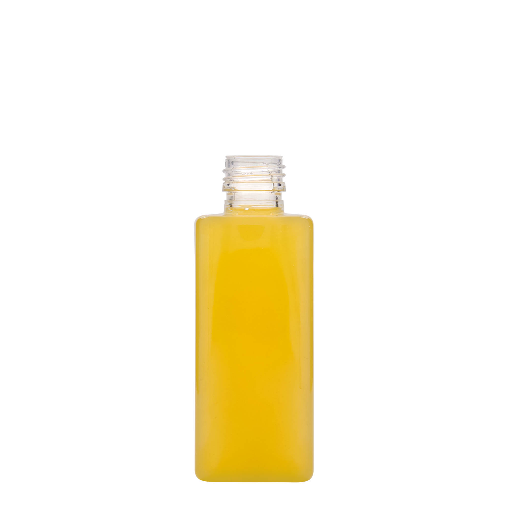 250 ml PET-Flasche «Karl», quadratisch, Kunststoff, Mündung: PP 28