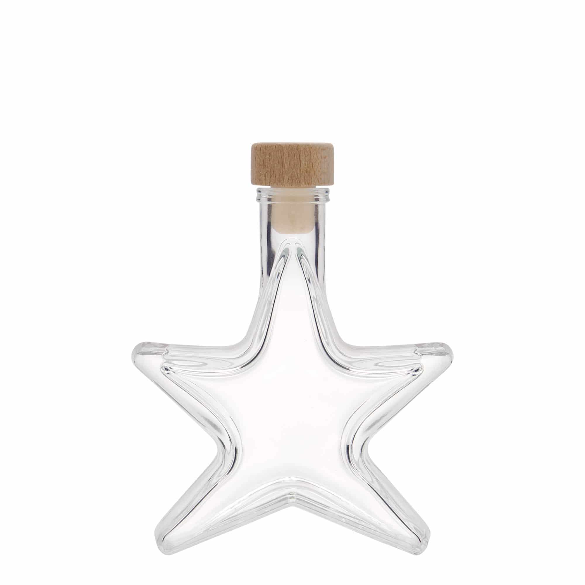 100 ml Glasflasche «Stern», Mündung: Kork