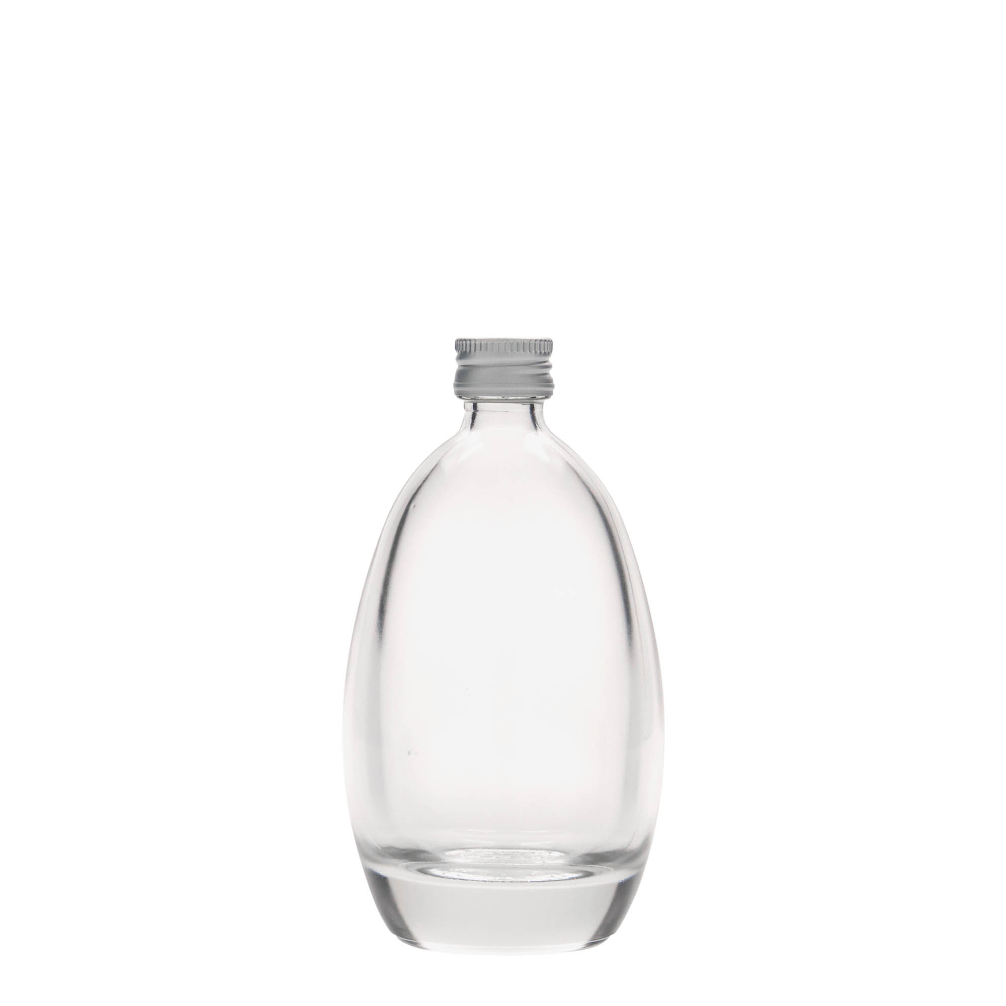 100 ml Glasflasche 'Ei', Mündung: PP 18 100 ml Glasflasche 'Ei', Mündung: PP 18