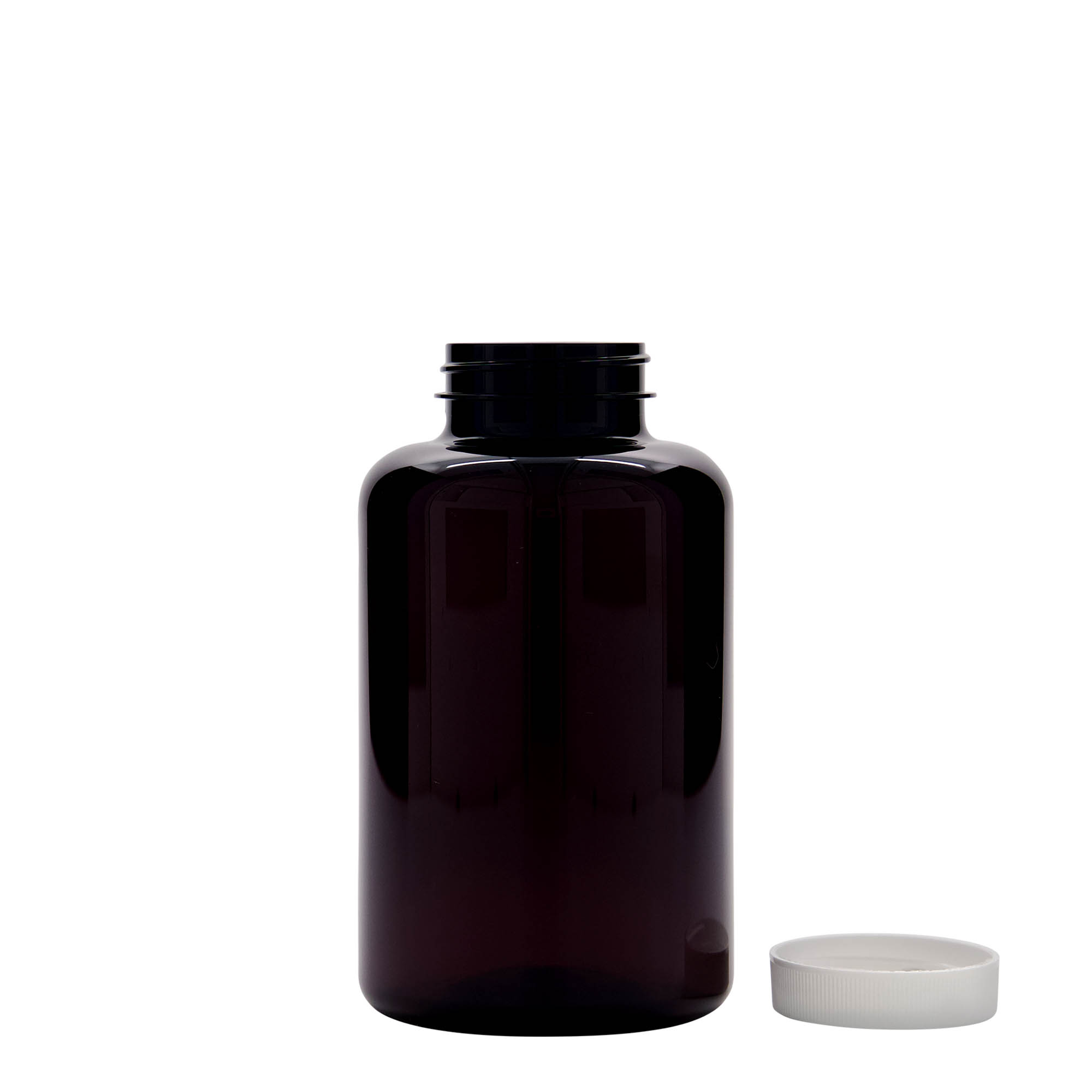 500 ml PET-Packer, Kunststoff, braun, Mündung: 45/400