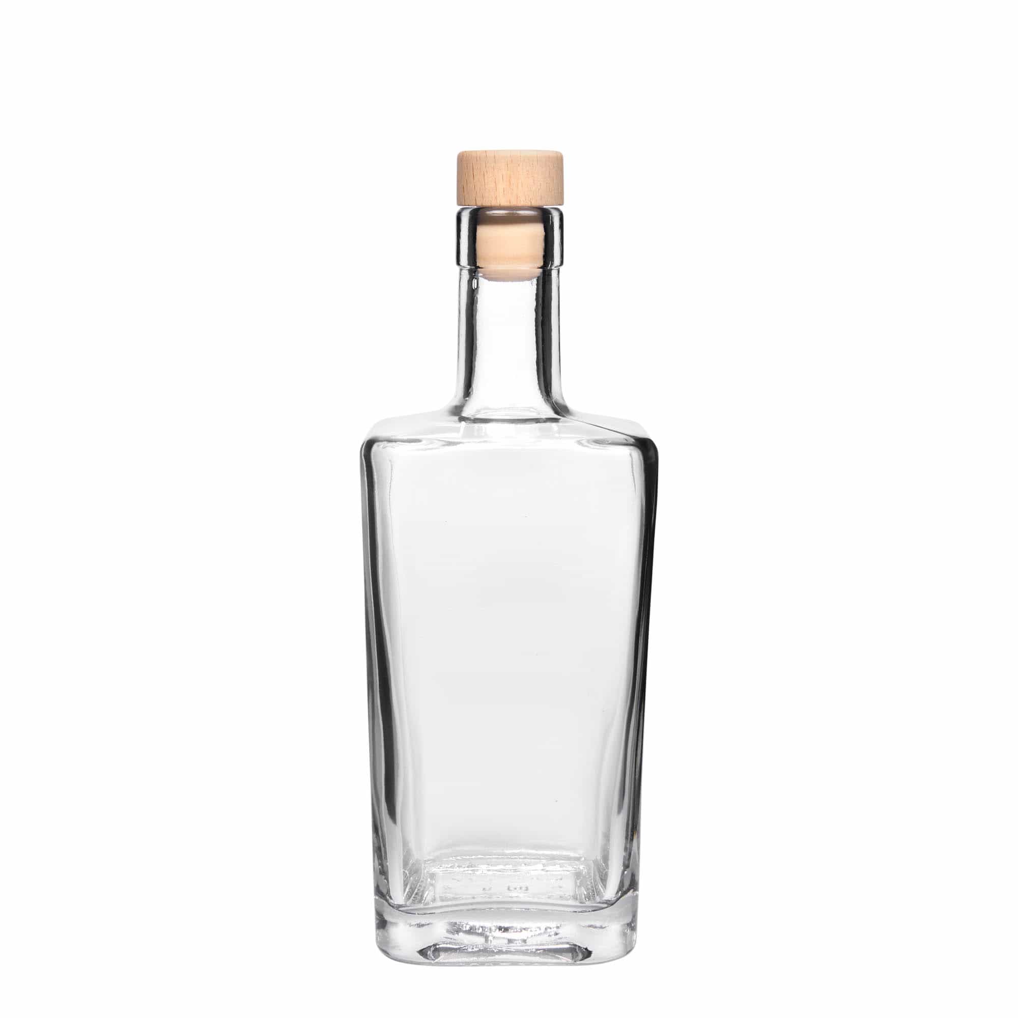 500 ml Glasflasche «Noel», quadratisch, Mündung: Kork