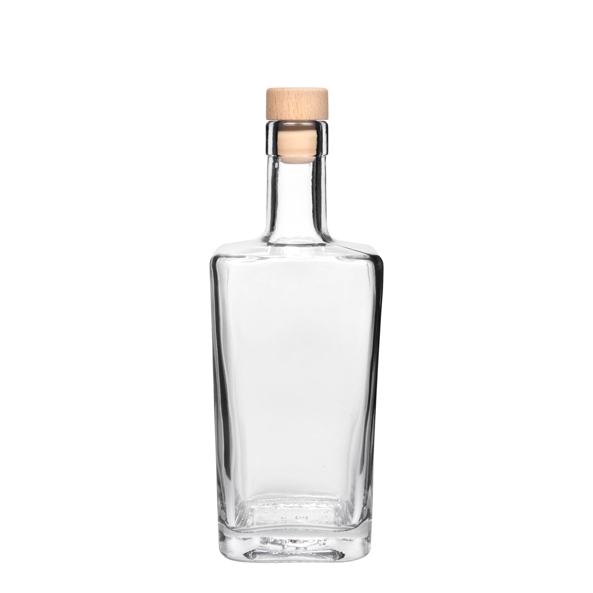 500 ml Glasflasche «Noel», quadratisch, Mündung: Kork