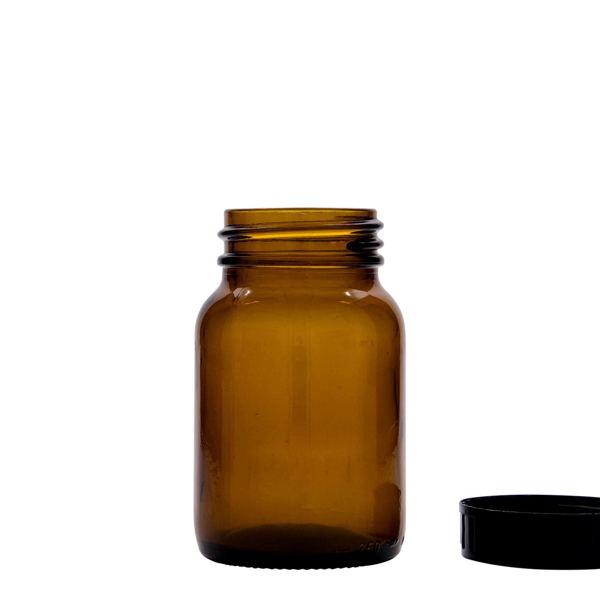 250 ml Weithalsglas, braun, Mündung: DIN 55 250 ml Weithalsglas, braun, Mündung: DIN 55