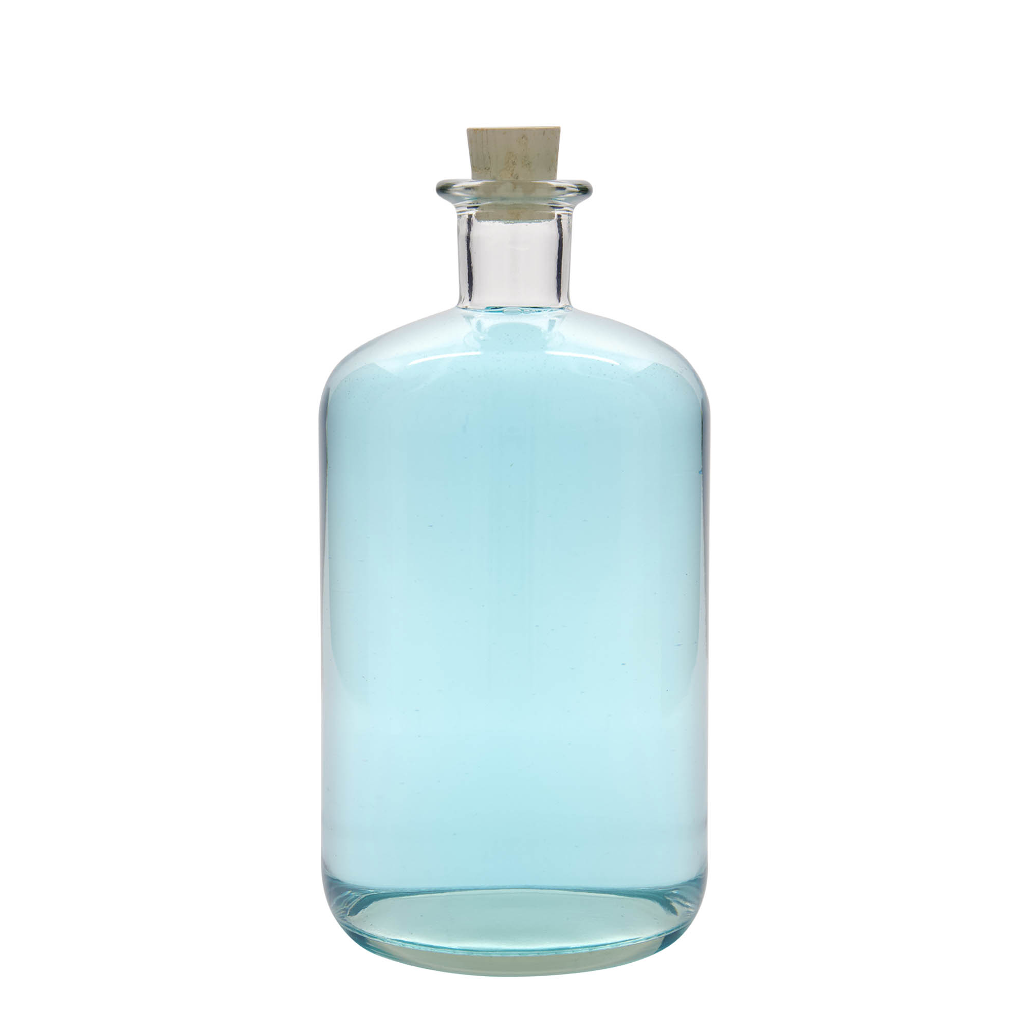 1.500 ml Glasflasche Apotheker, Mündung: Kork 1.500 ml Glasflasche Apotheker, Mündung: Kork
