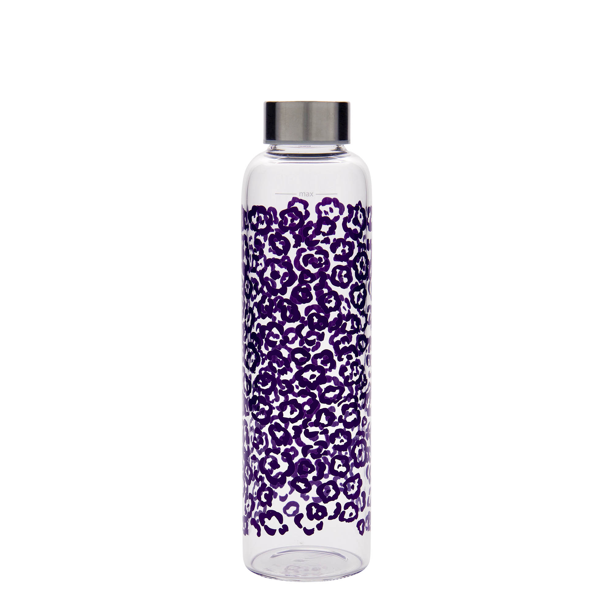 500 ml Trinkflasche 'Perseus - Lila Blumen', Mündung: Schraubverschluss 500 ml Trinkflasche 'Perseus - Lila Blumen', Mündung: Schraubverschluss