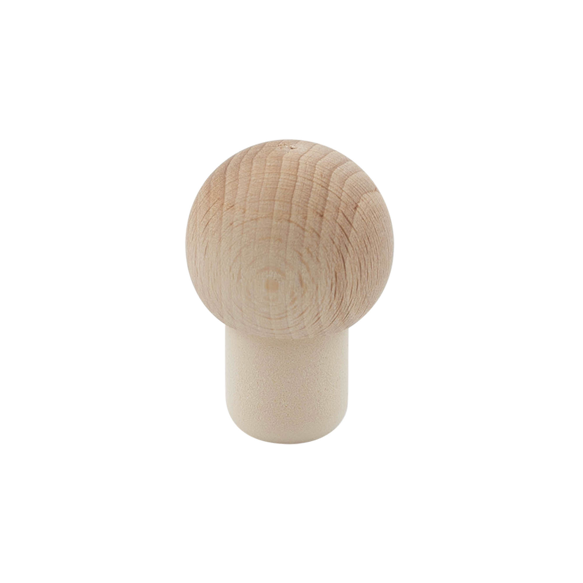 Griffkorken 19 mm «Kugel», Holz/Kunststoff, für Mündung: Kork