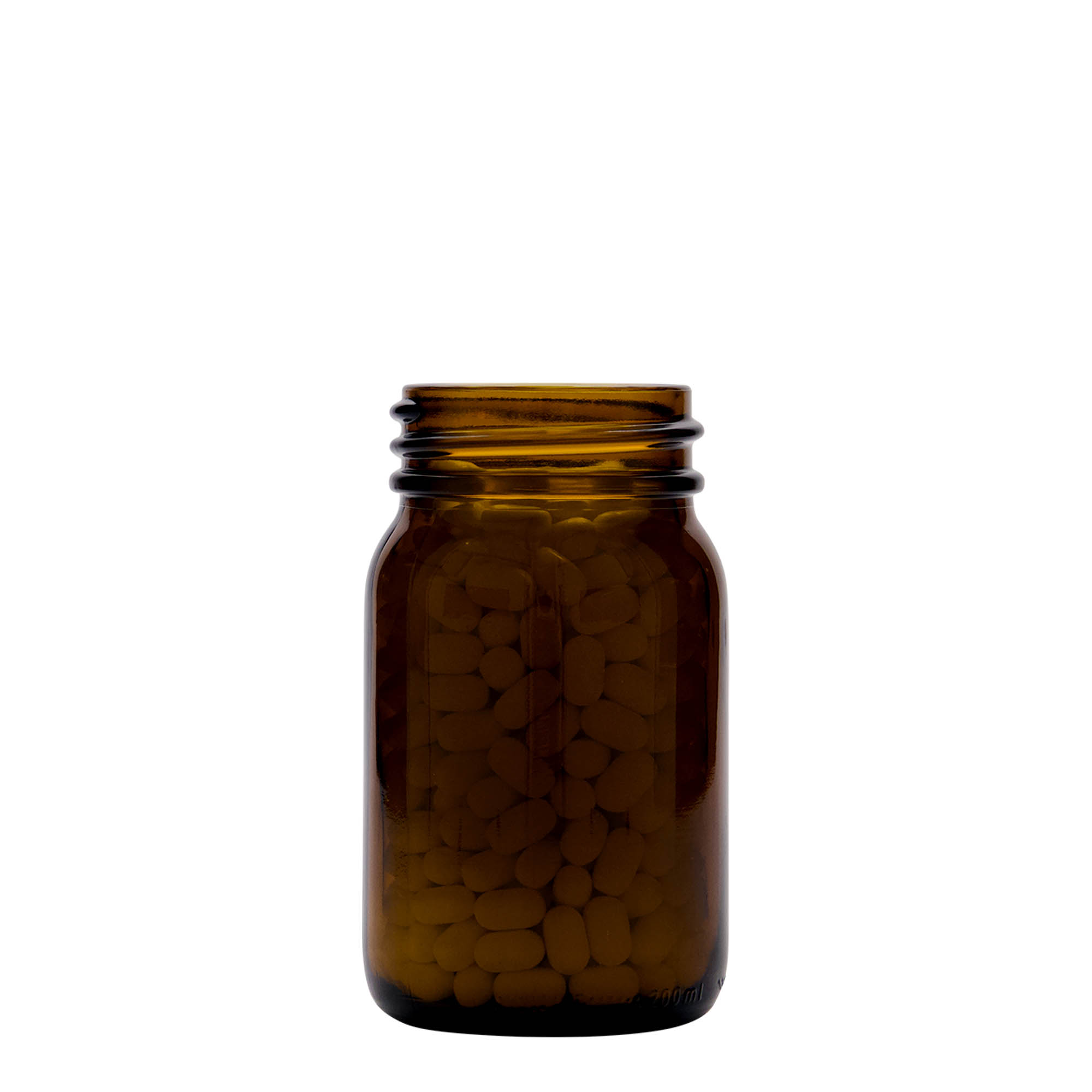 200 ml Weithalsglas, braun, Mündung: DIN 55 200 ml Weithalsglas, braun, Mündung: DIN 55