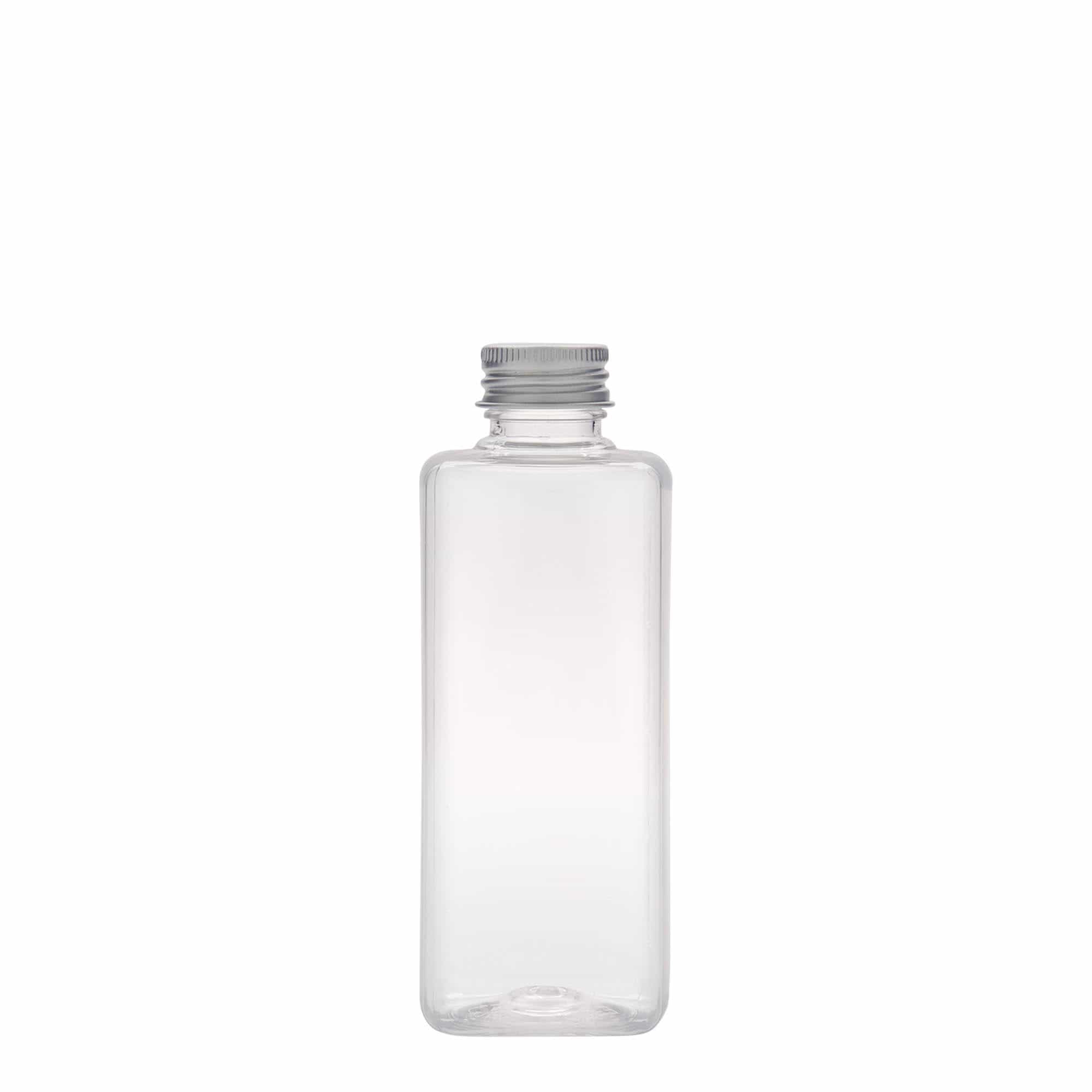 200 ml PET-Flasche 'Karl', quadratisch, Kunststoff, Mündung: 24/410