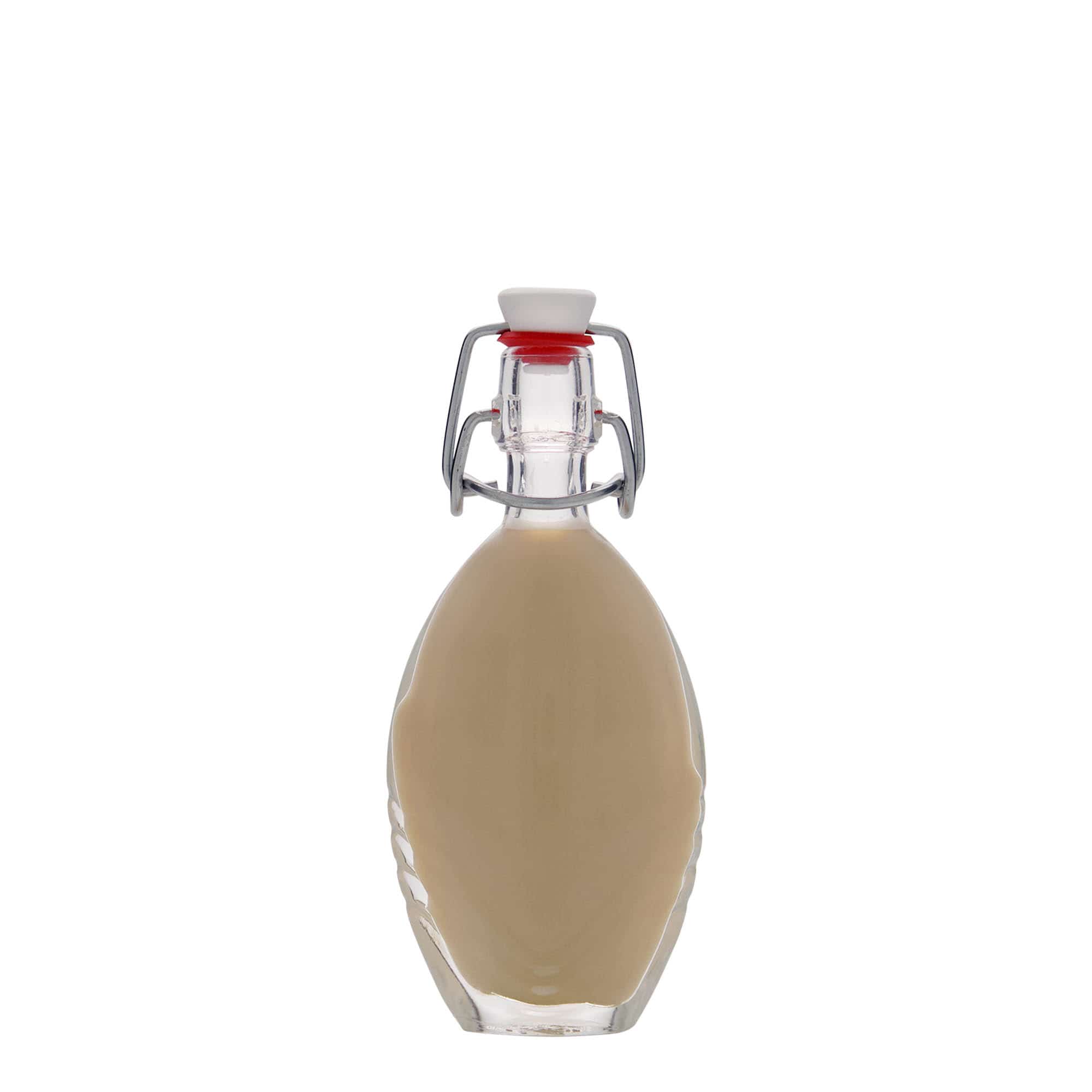 40 ml Glasflasche «Florence», oval, Mündung: Bügelverschluss
