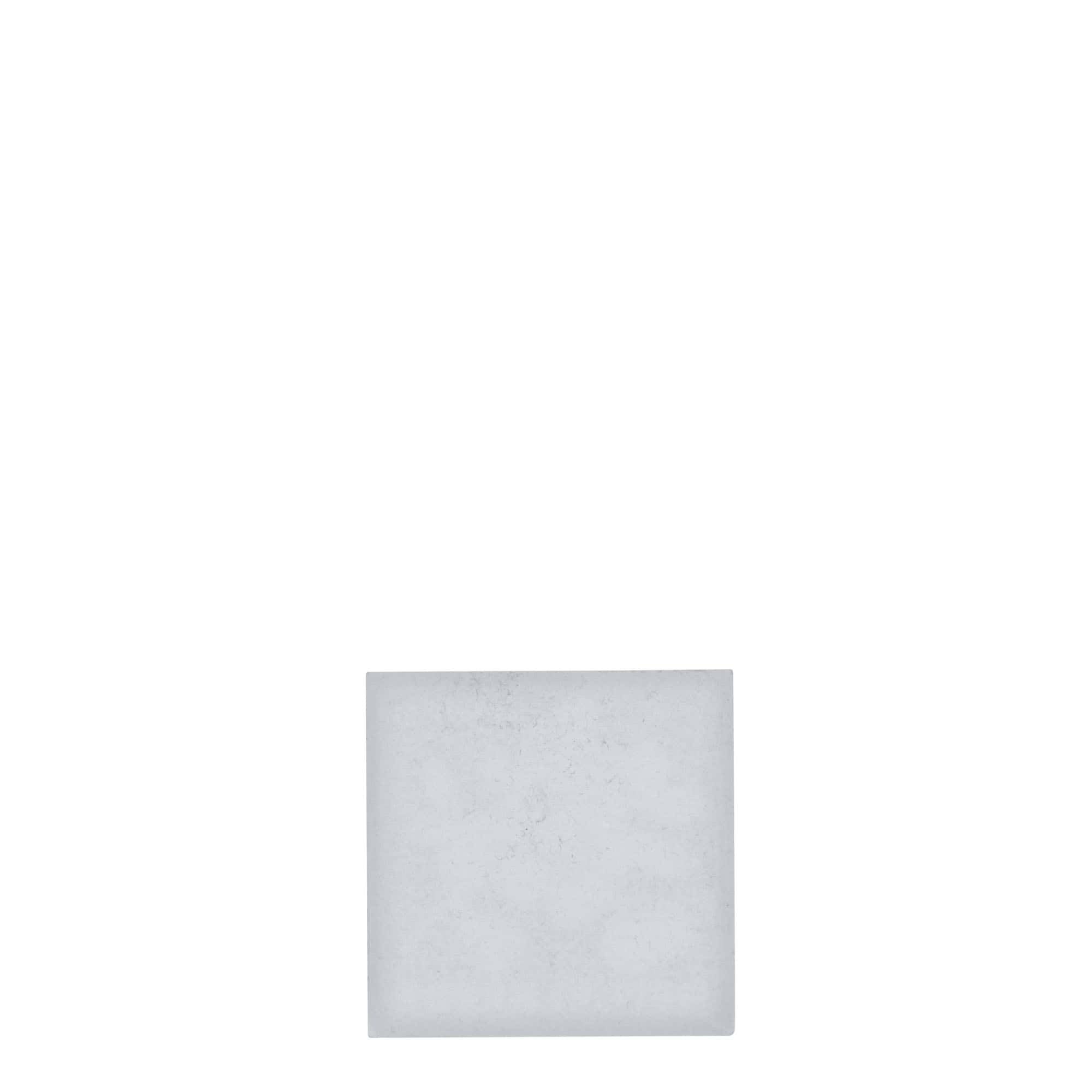 Zinnetikett 'Heidelbeere', quadratisch, Metall, silber