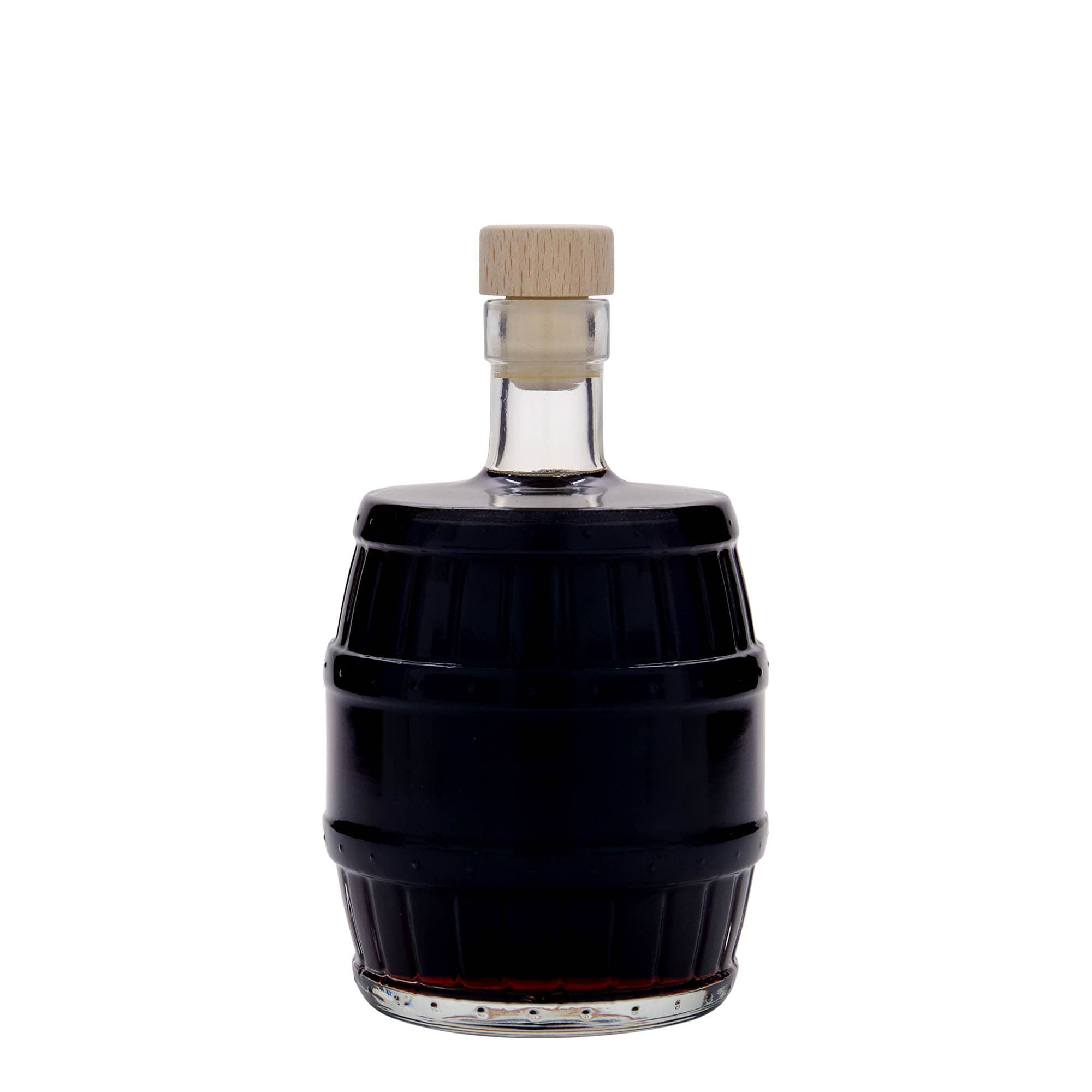 500 ml Glasflasche 'Fass', Mündung: Kork