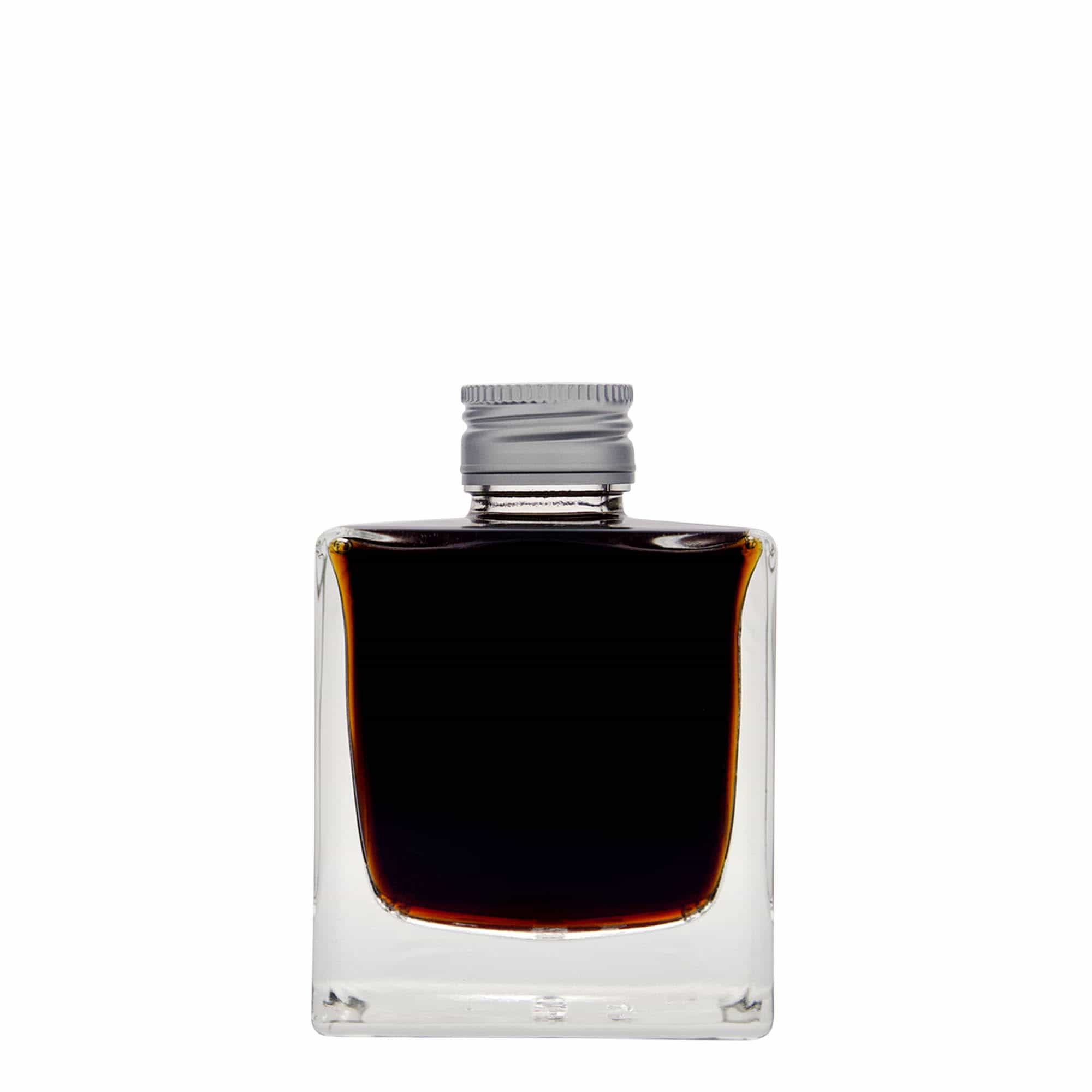 200 ml Glasflasche 'Cube', quadratisch, Mündung: PP 28