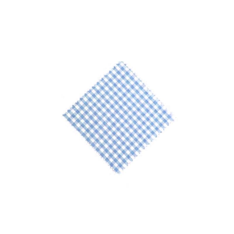 Stoffdeckchen kariert 12x12, quadratisch, Textil, hellblau, Mündung: TO38-TO53 Stoffdeckchen kariert 12x12, quadratisch, Textil, hellblau, Mündung: TO38-TO53