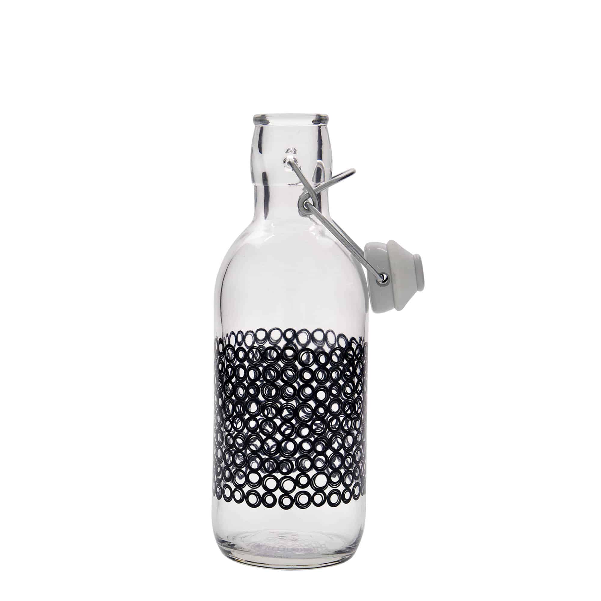 500 ml Glasflasche «Emilia», Motiv: Circola nero, Mündung: Bügelverschluss