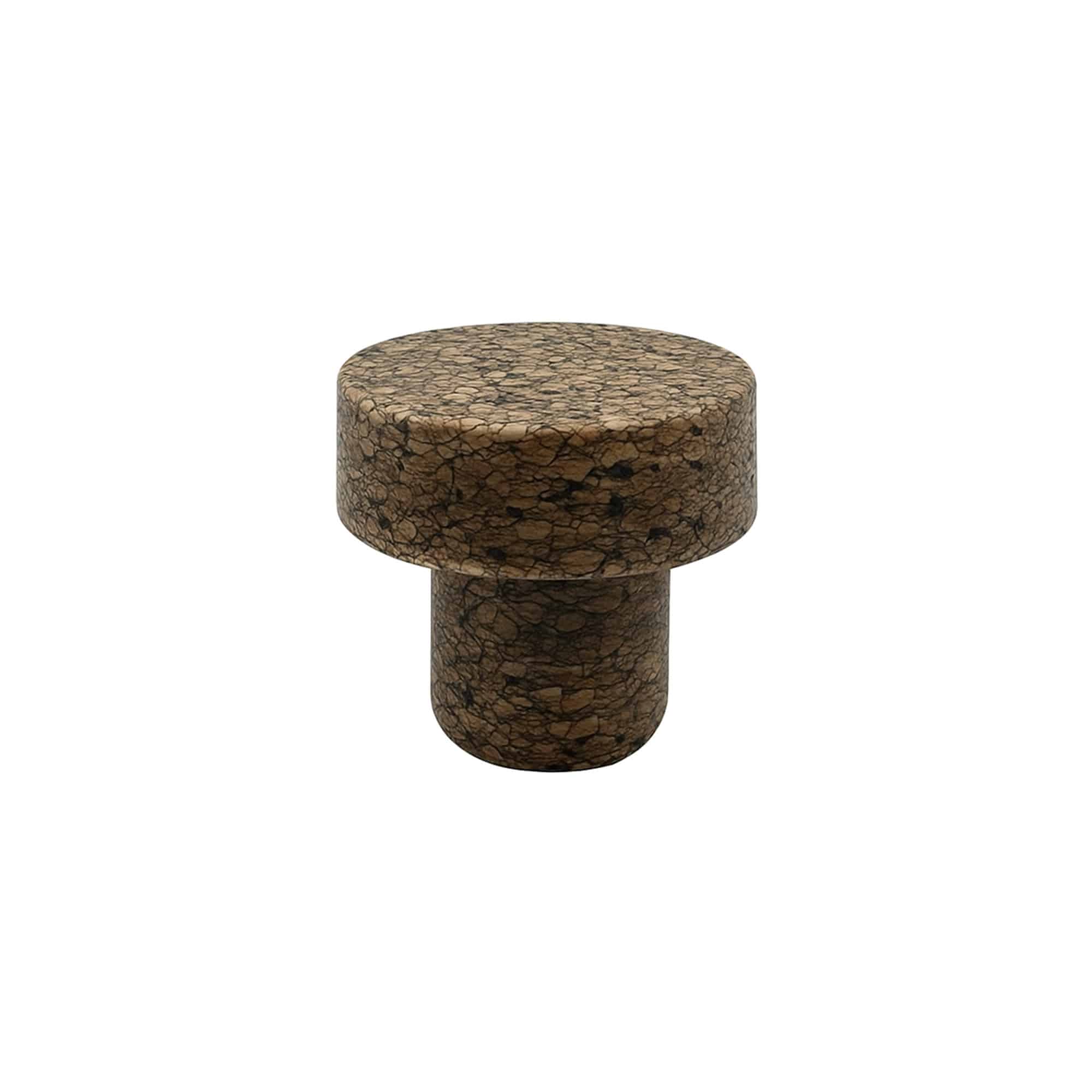 Griffkorken «Sharp» 22,5 mm, Corkcoal, für Mündung: Kork Tellermündung