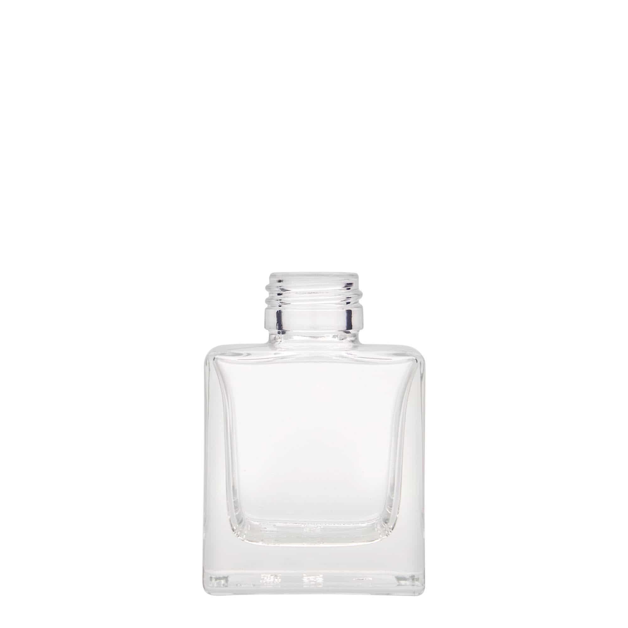 100 ml Glasflasche 'Cube', quadratisch, Mündung: PP 28
