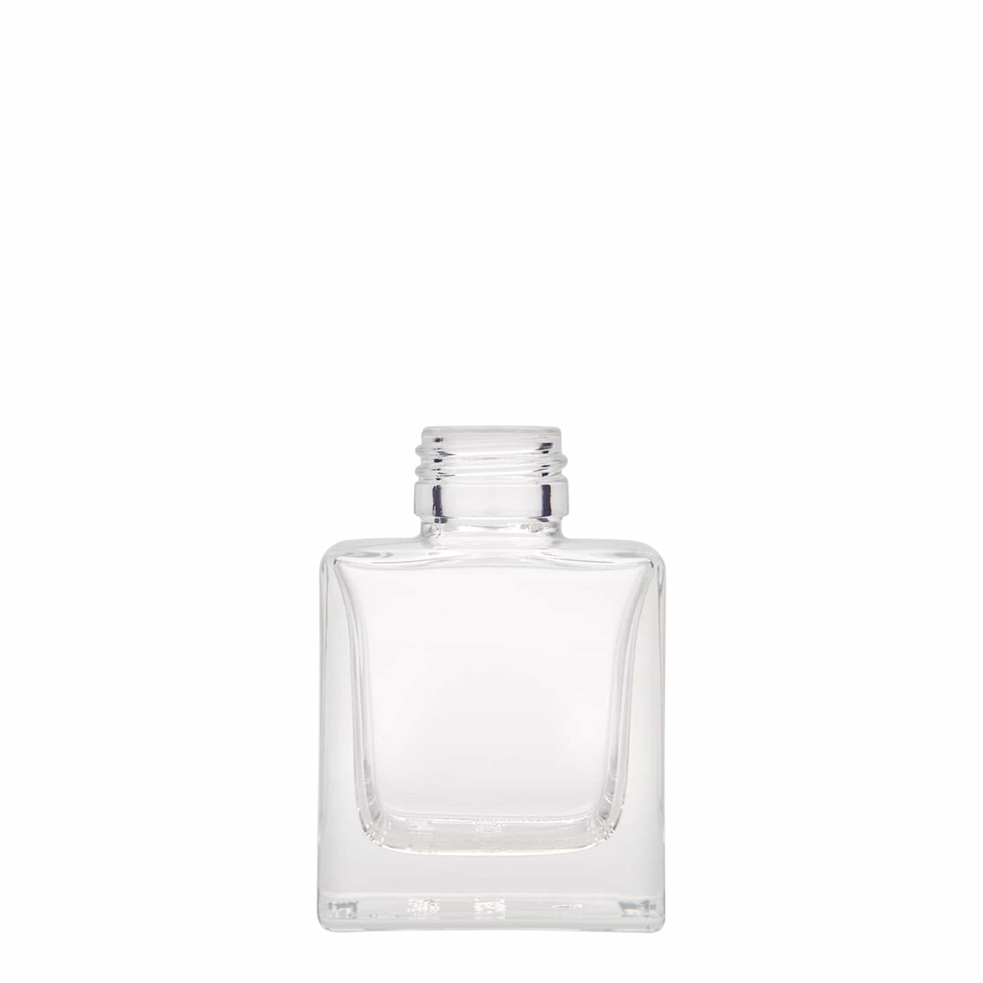 100 ml Glasflasche 'Cube', quadratisch, Mündung: PP 28