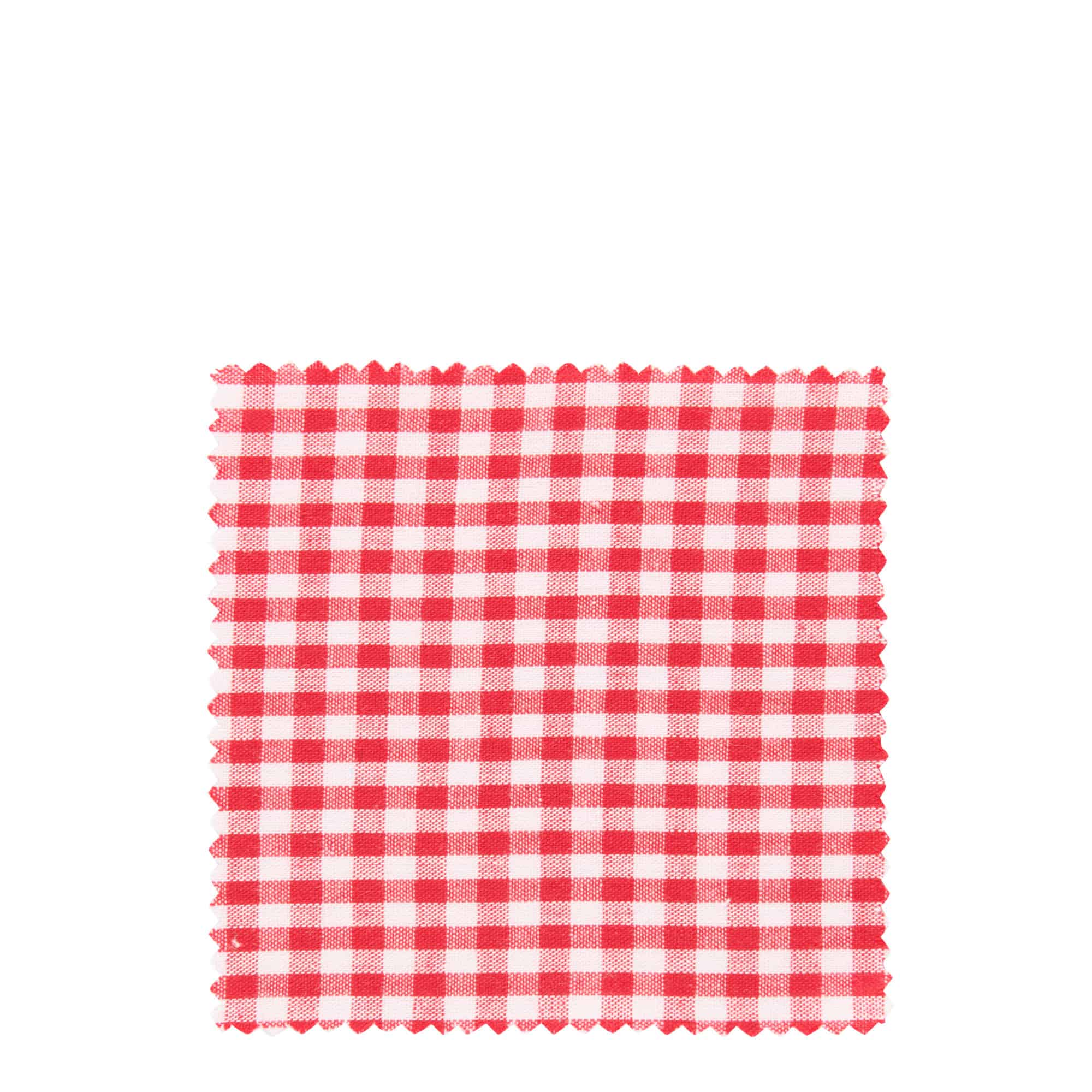 Stoffdeckchen kariert 12x12, quadratisch, Textil, rot, Mündung: TO38-TO53