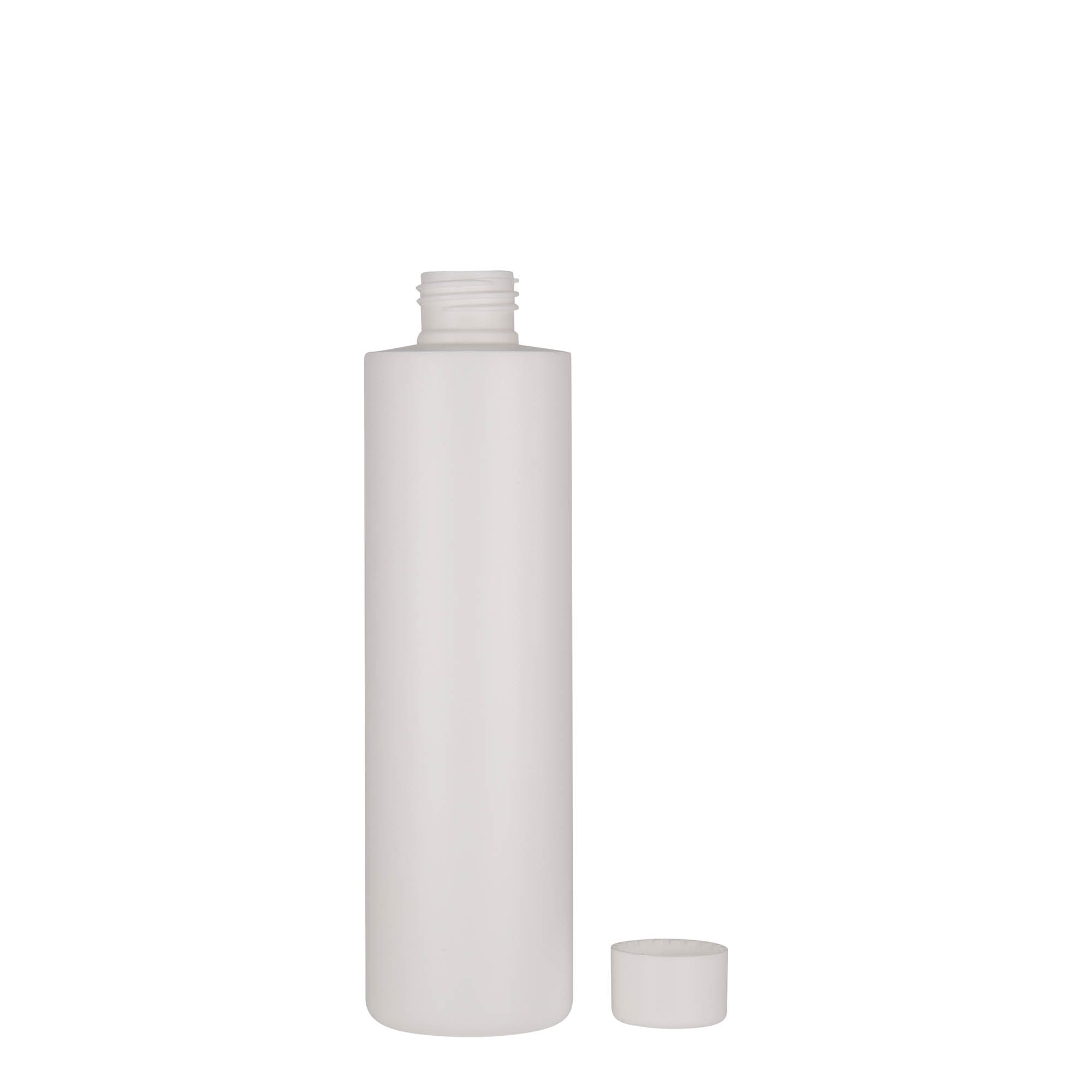 250 ml Kunststoffflasche «Pipe», HDPE, weiss, Mündung:  24/410